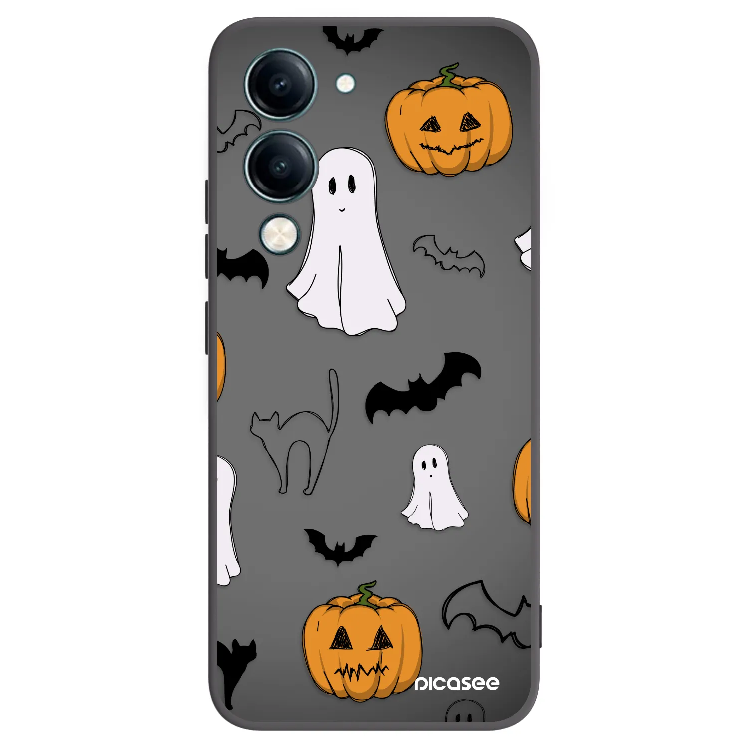 Picasee husă neagră din silicon pentru Vivo Y29s 5G - Spooky crew