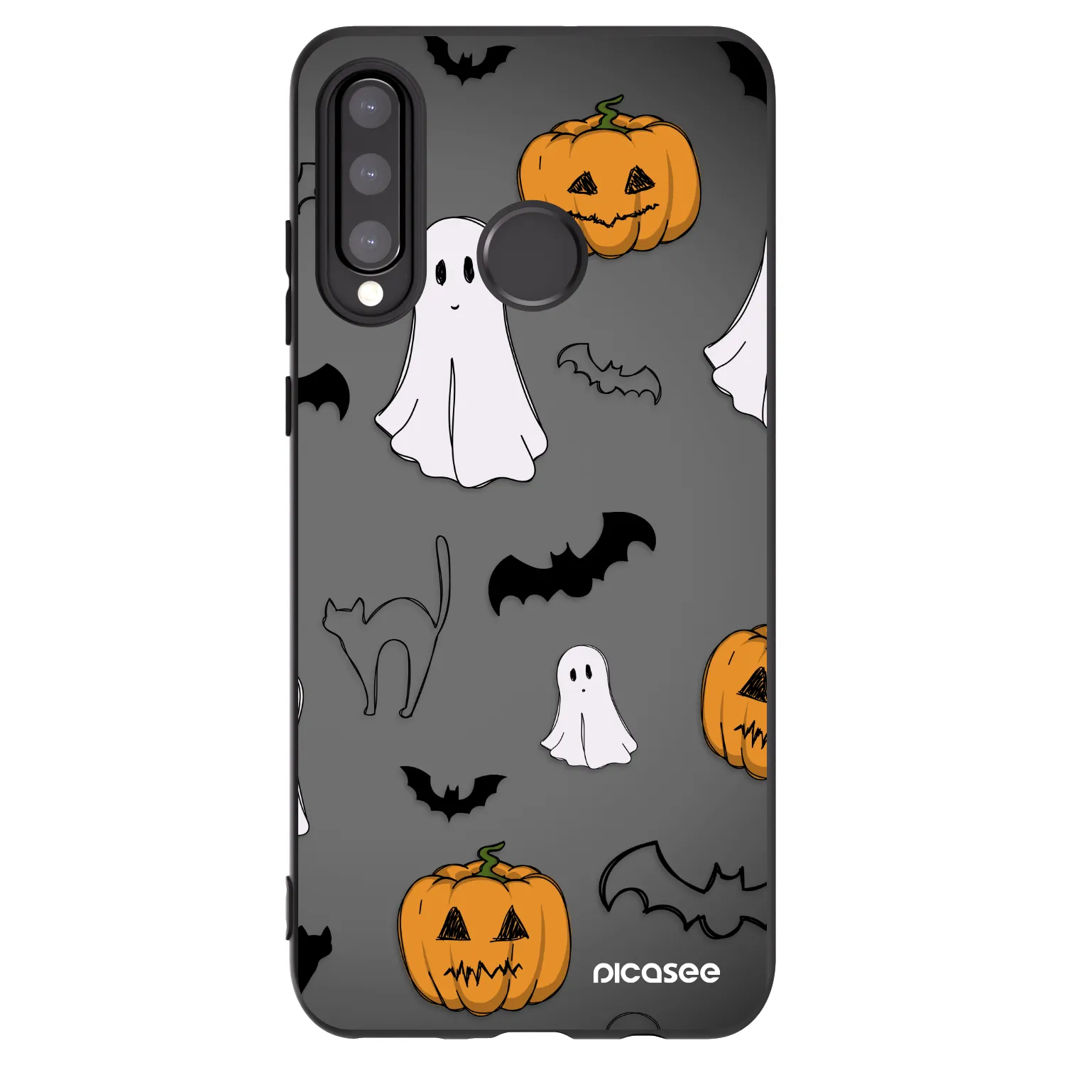 Picasee husă neagră din silicon pentru Huawei P30 Lite - Spooky crew