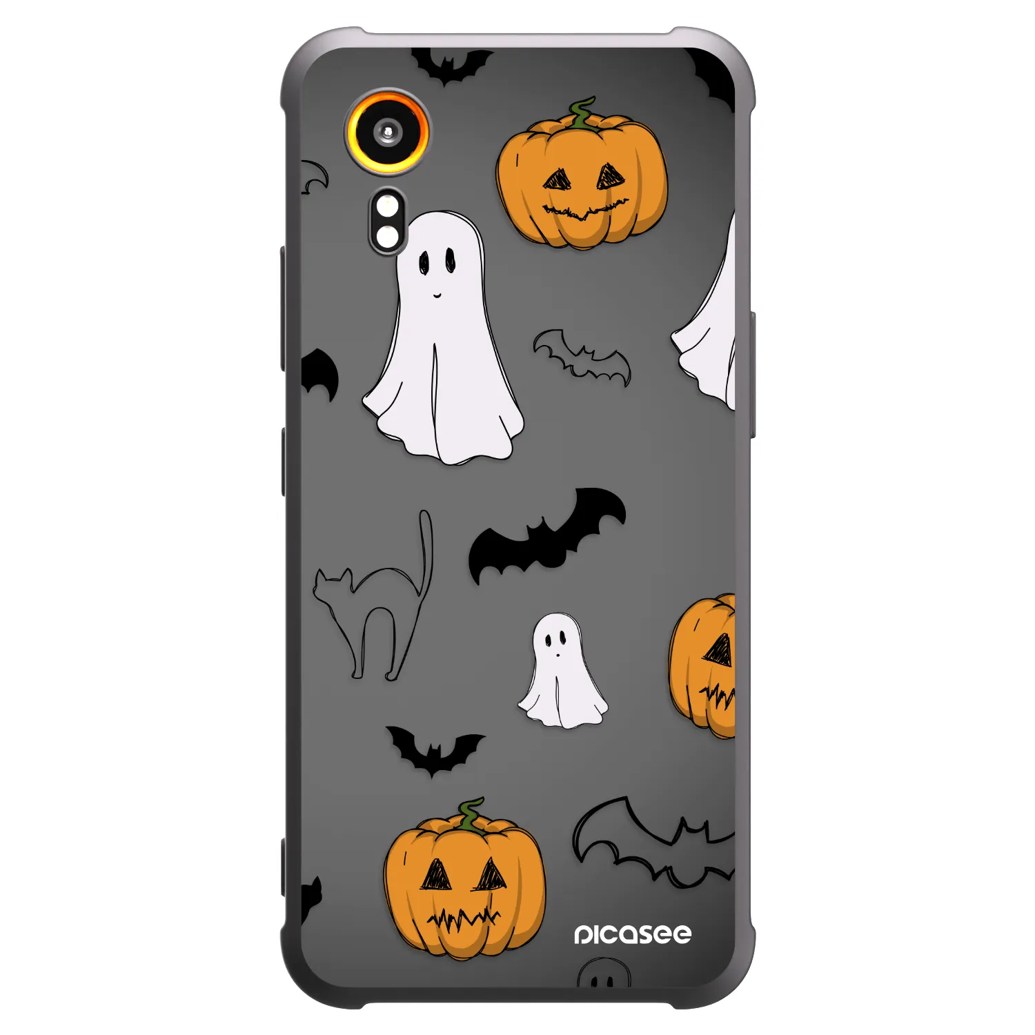 Picasee husă neagră din silicon pentru Samsung Galaxy XCover 7 - Spooky crew