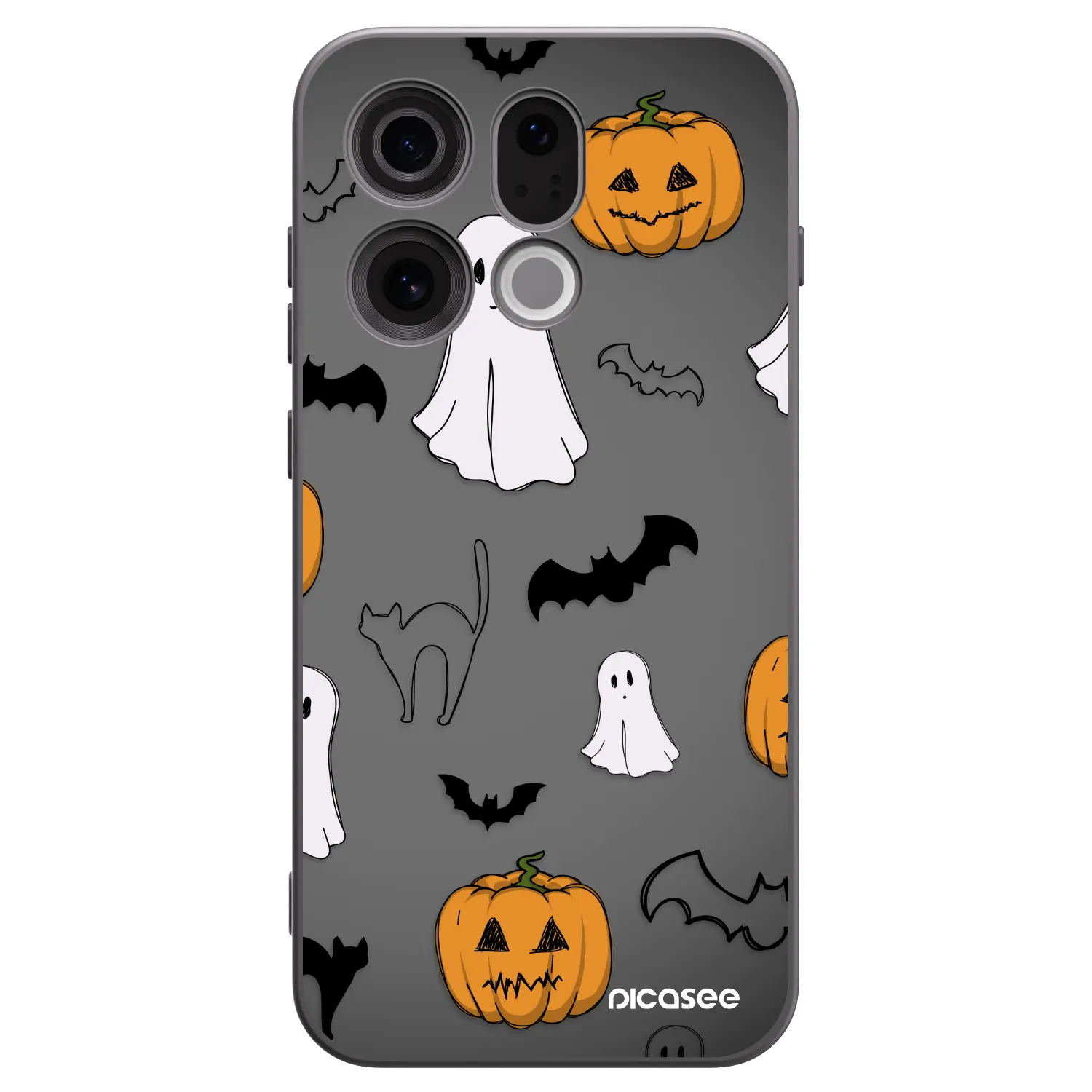 Picasee husă neagră din silicon pentru OPPO Find X9 - Spooky crew