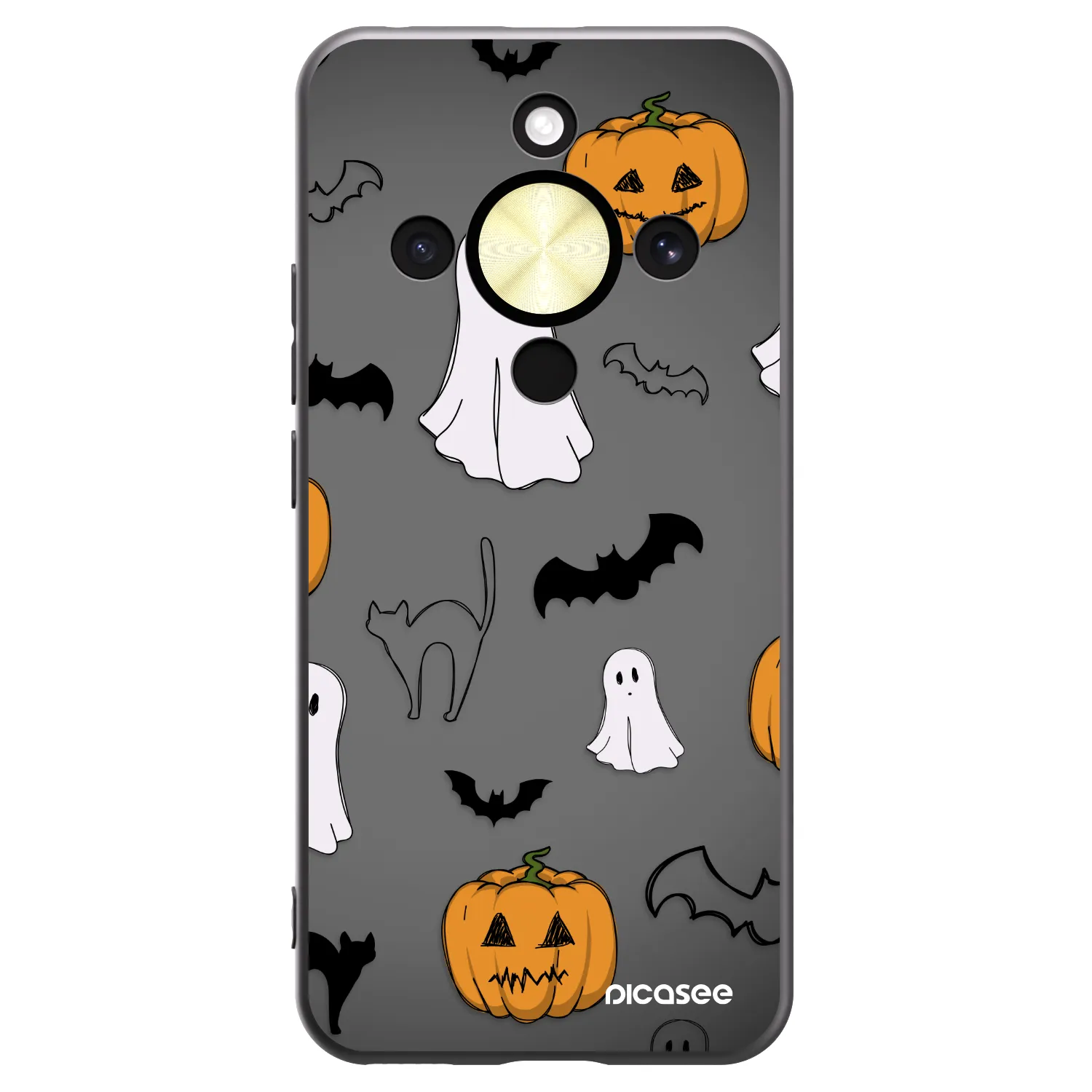 Picasee husă neagră din silicon pentru Honor Magic8 Lite 5G - Spooky crew