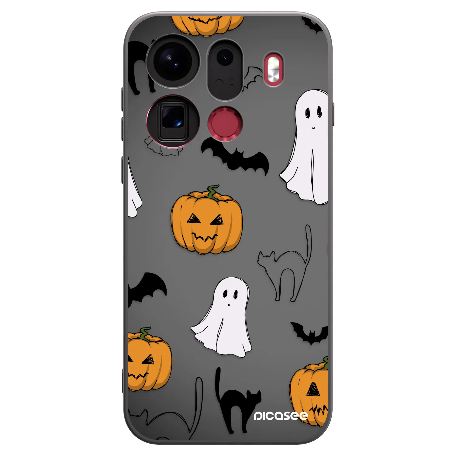 Picasee husă neagră din silicon pentru OPPO Find X9 Pro - Spooky crew