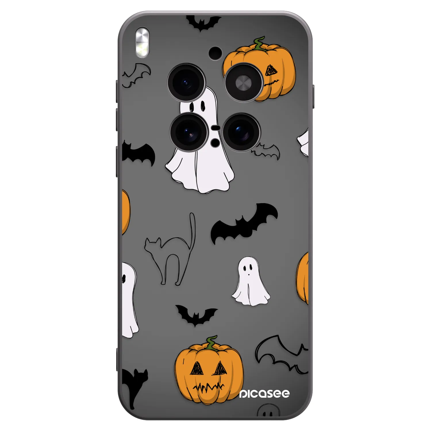 Picasee husă neagră din silicon pentru Vivo X300 Pro - Spooky crew