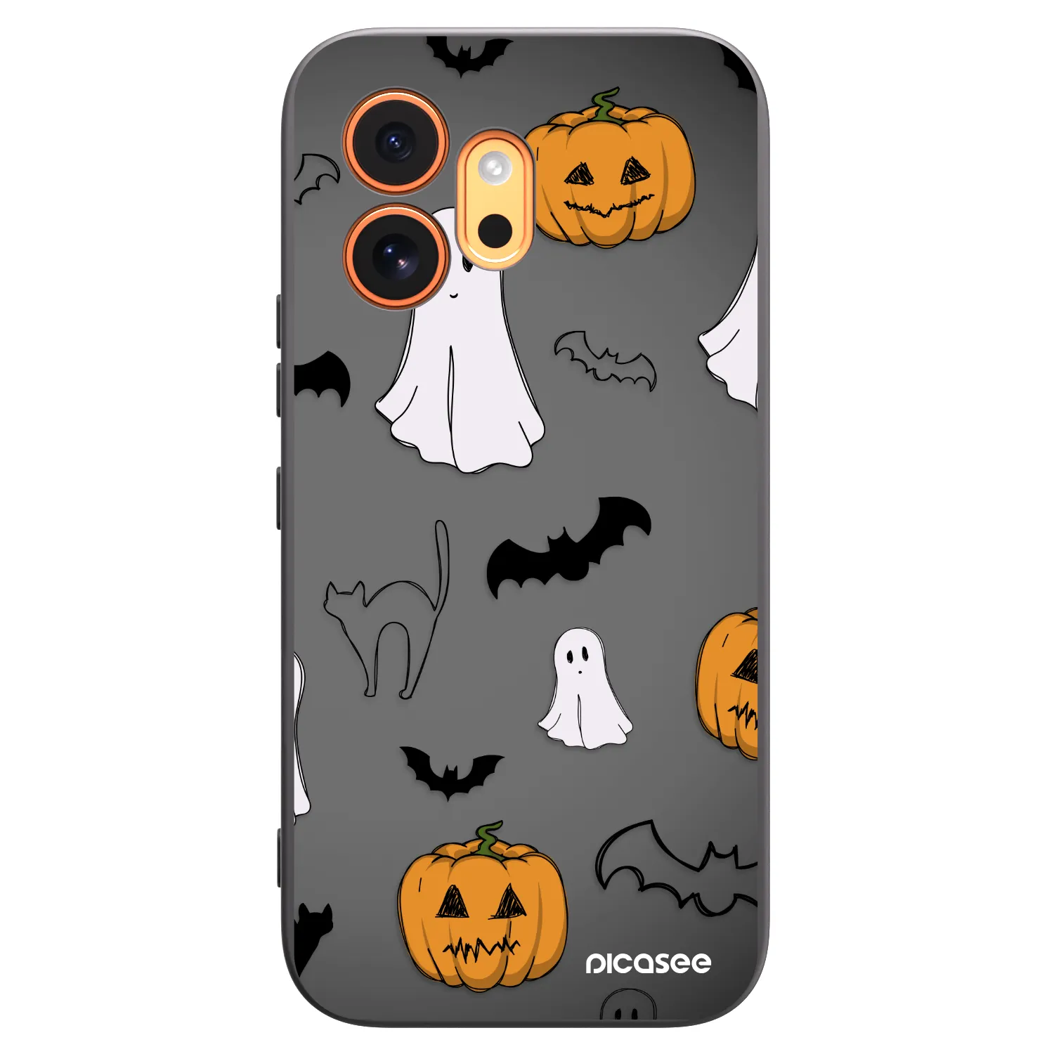 Picasee husă neagră din silicon pentru Honor 600 - Spooky crew