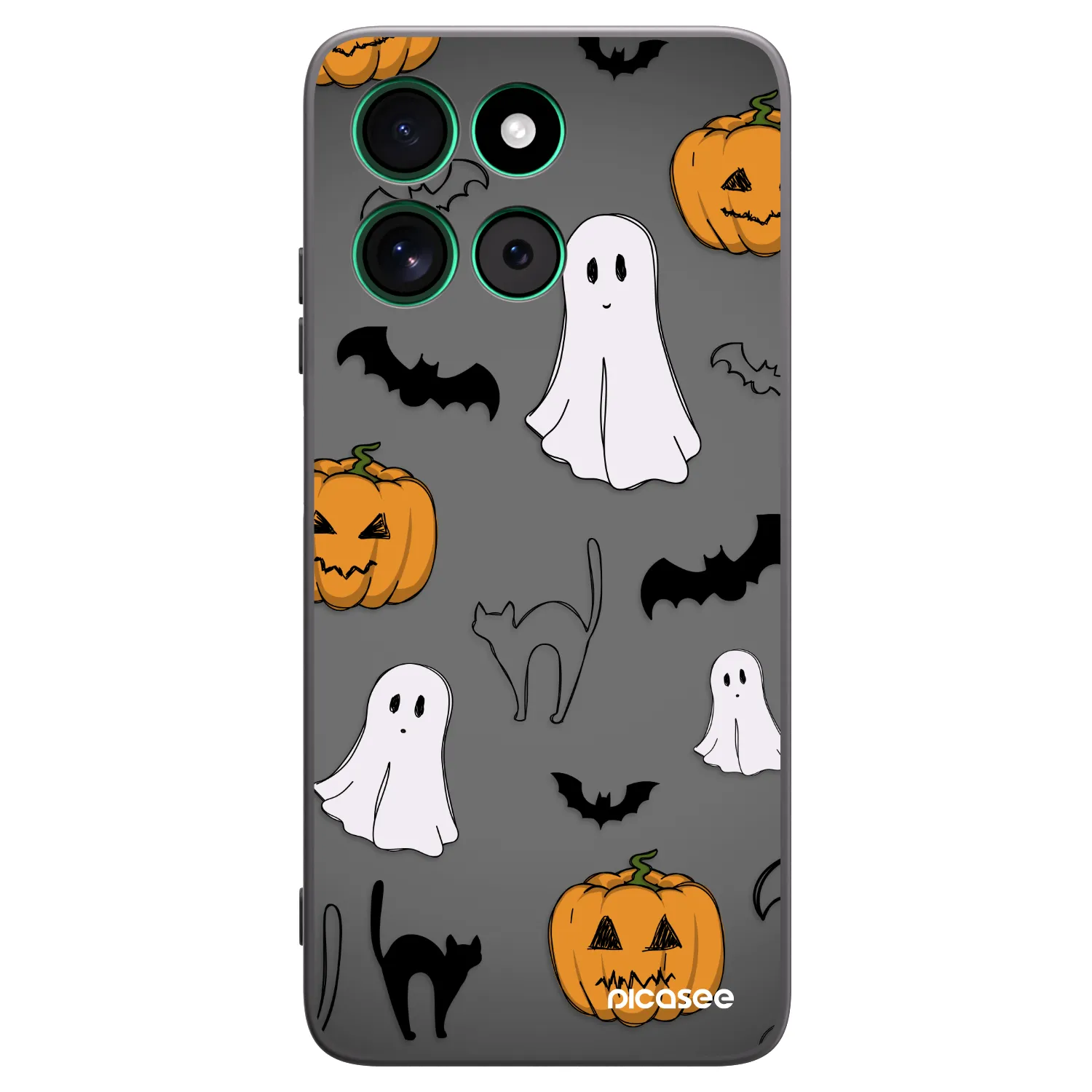 Picasee husă neagră din silicon pentru Motorola Moto G57 Power - Spooky crew