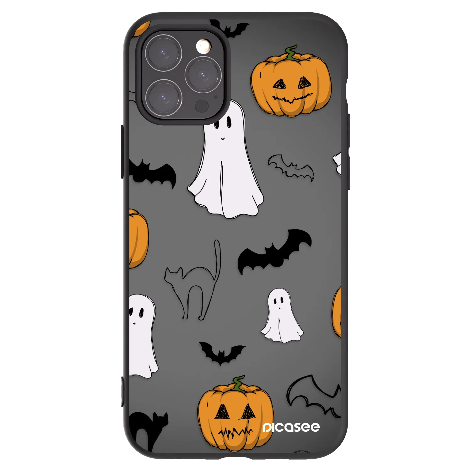 Picasee husă neagră din silicon pentru Apple iPhone 11 Pro - Spooky crew