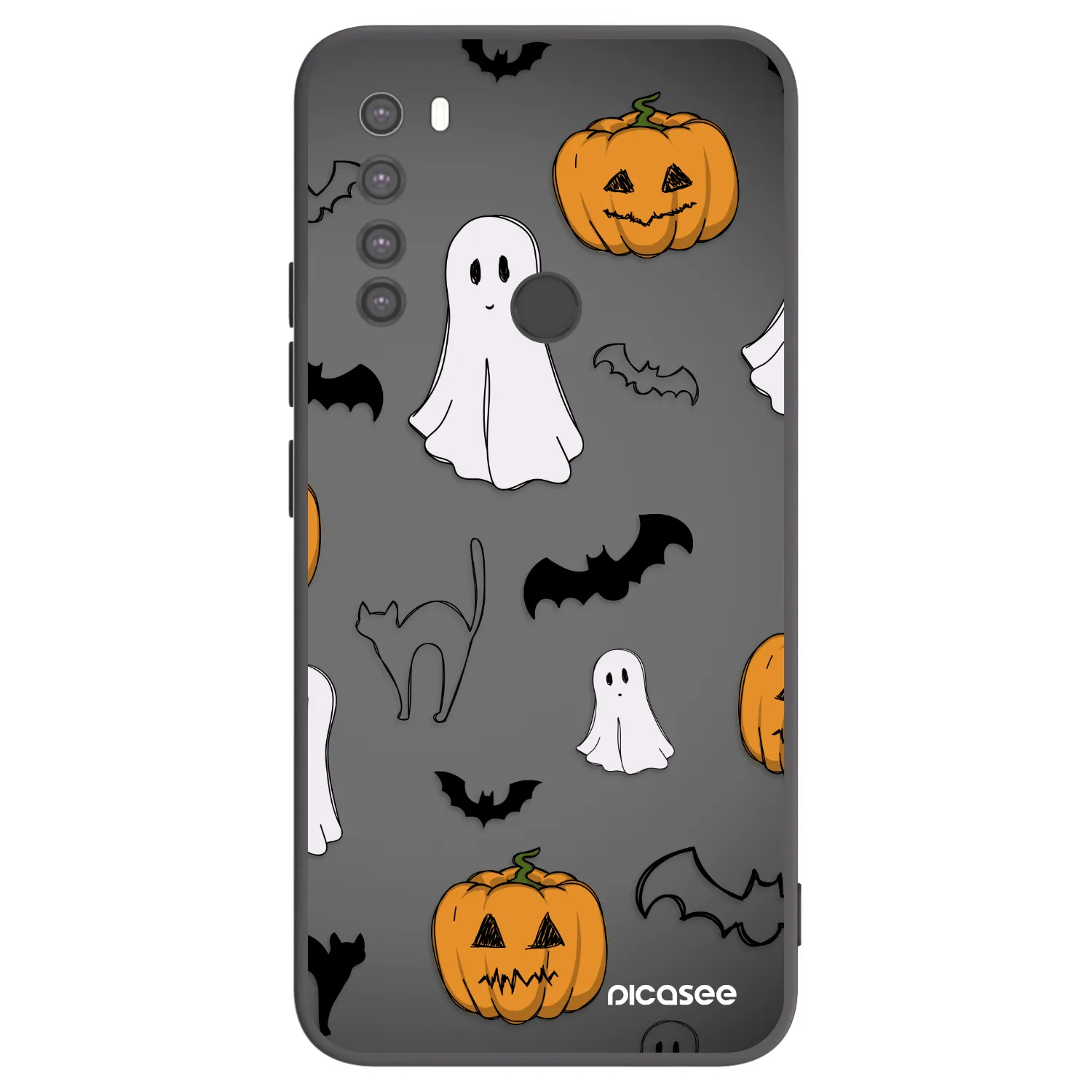 Picasee husă neagră din silicon pentru Xiaomi Redmi Note 8 - Spooky crew
