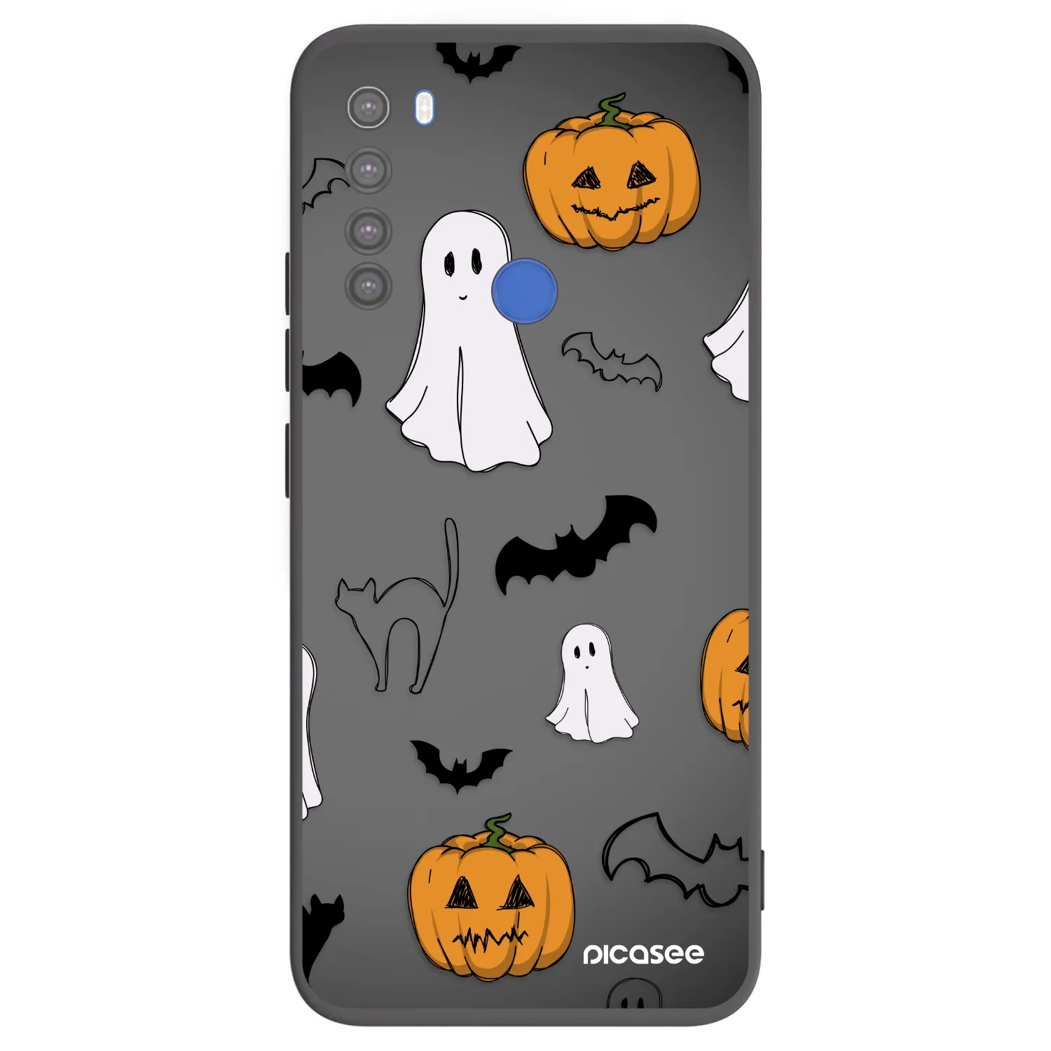 Picasee husă neagră din silicon pentru Xiaomi Redmi Note 8T - Spooky crew