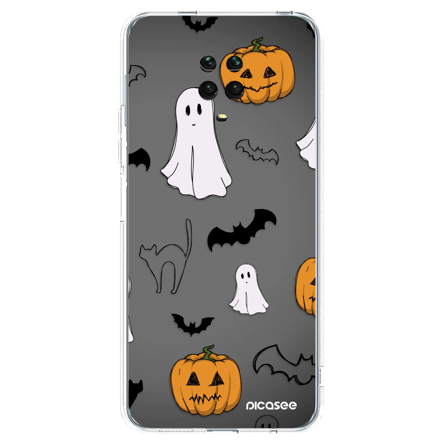 Picasee husă transparentă din silicon pentru Xiaomi Redmi Note 9S - Spooky crew