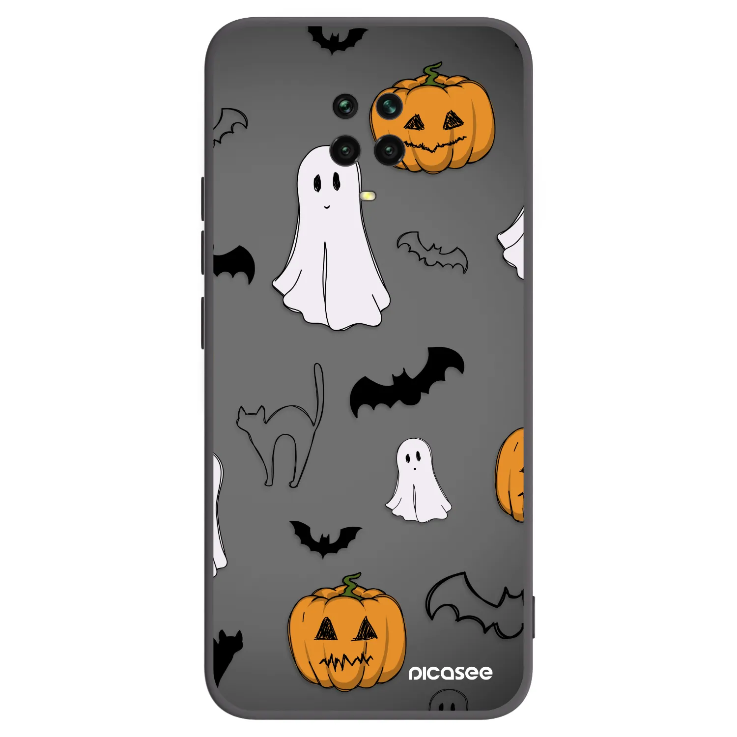 Picasee husă neagră din silicon pentru Xiaomi Redmi Note 9S - Spooky crew