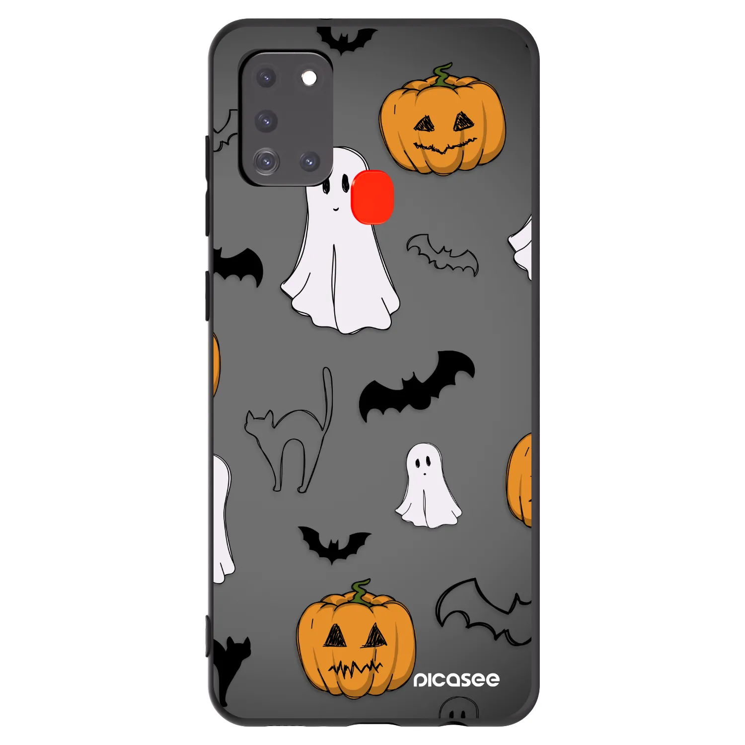 Picasee husă neagră din silicon pentru Samsung Galaxy A21s - Spooky crew