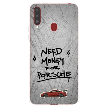 Picasee husă transparentă din silicon pentru Samsung Galaxy A20s - Grey Drift