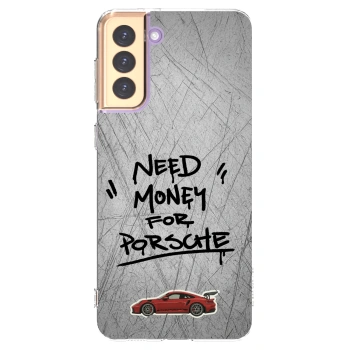 Picasee husă transparentă din silicon pentru Samsung Galaxy S21+ 5G G996F - Grey Drift