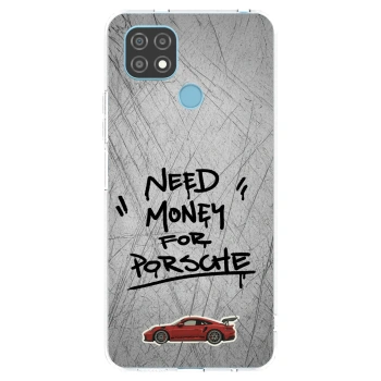 Picasee husă transparentă din silicon pentru Realme C21 - Grey Drift
