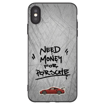 Picasee husă neagră din silicon pentru Apple iPhone XS Max - Grey Drift