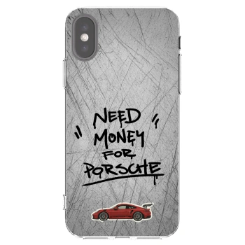 Picasee husă transparentă din silicon pentru Apple iPhone X/XS - Grey Drift