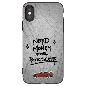 Picasee husă neagră din silicon pentru Apple iPhone X/XS - Grey Drift