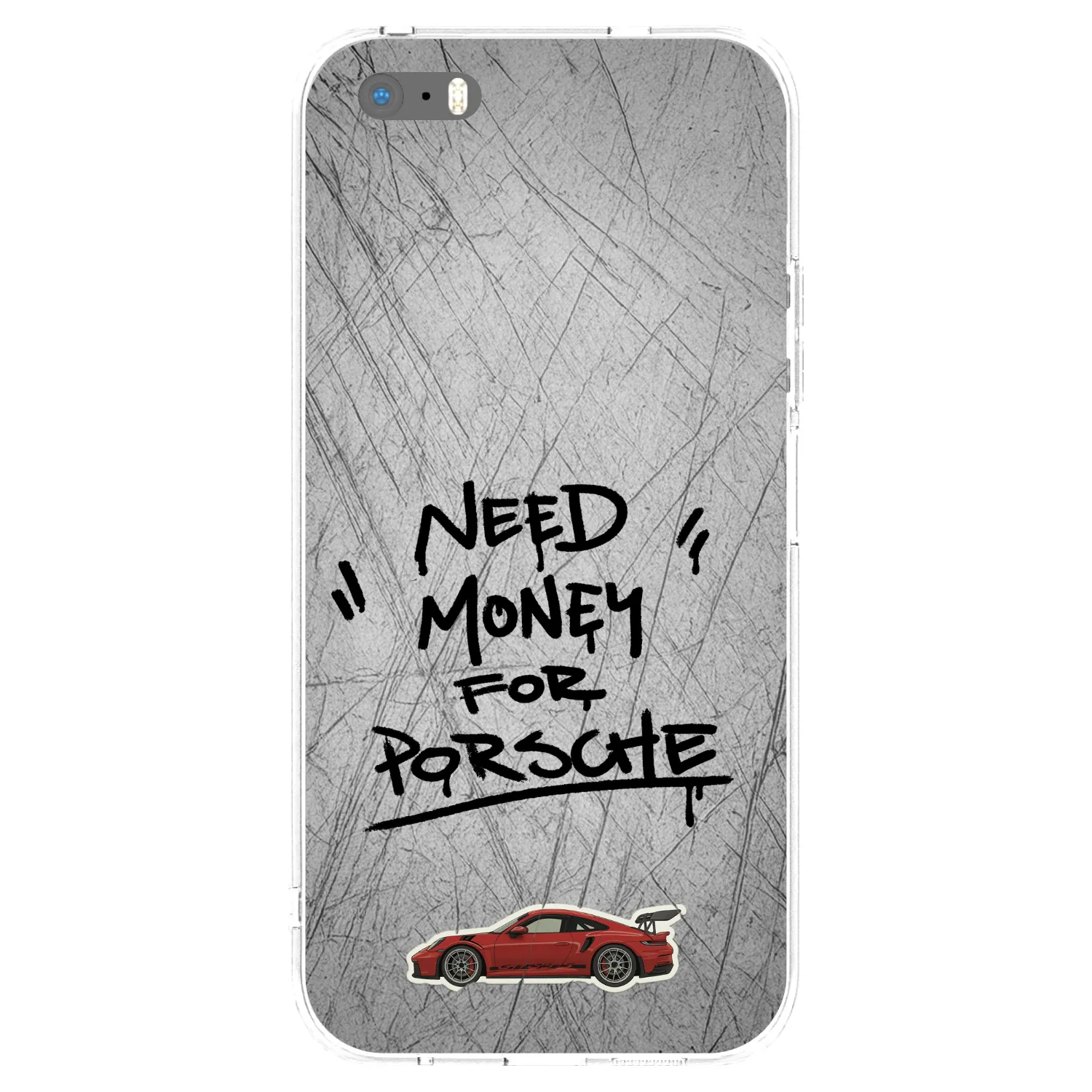 Picasee husă transparentă din silicon pentru Apple iPhone 5/5S/SE - Grey Drift