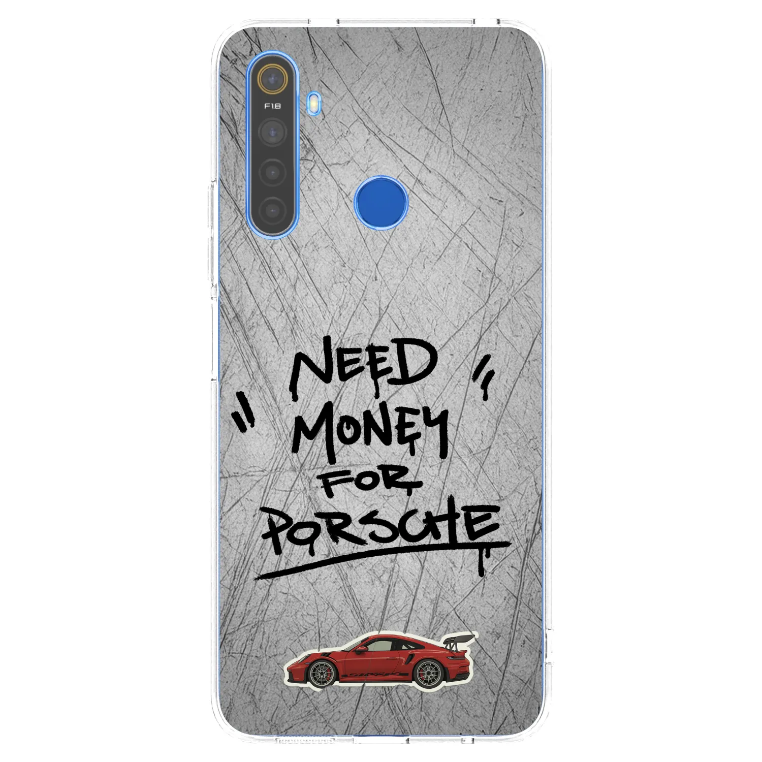 Picasee husă transparentă din silicon pentru Realme 5 - Grey Drift