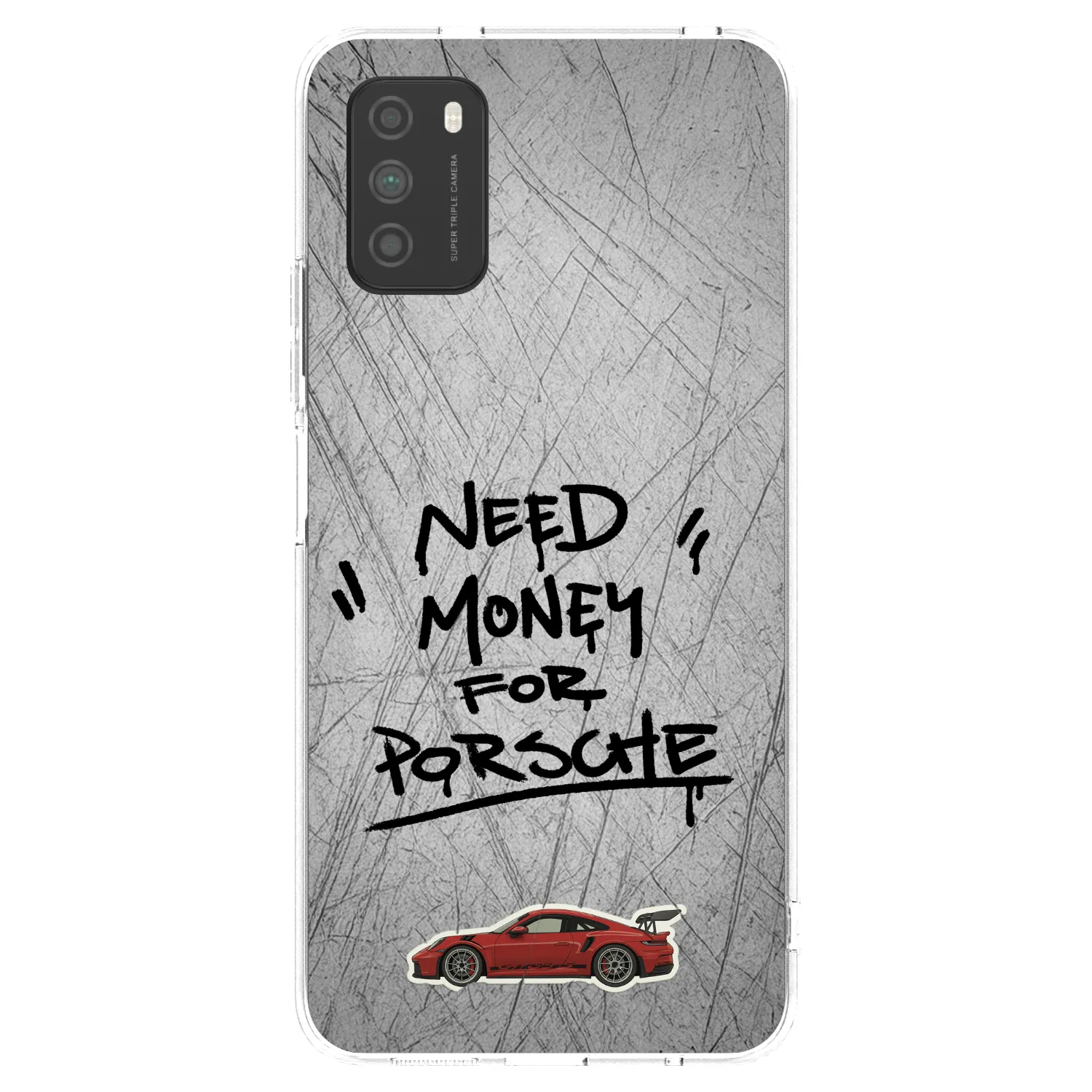 Picasee husă transparentă din silicon pentru Xiaomi Poco M3 - Grey Drift