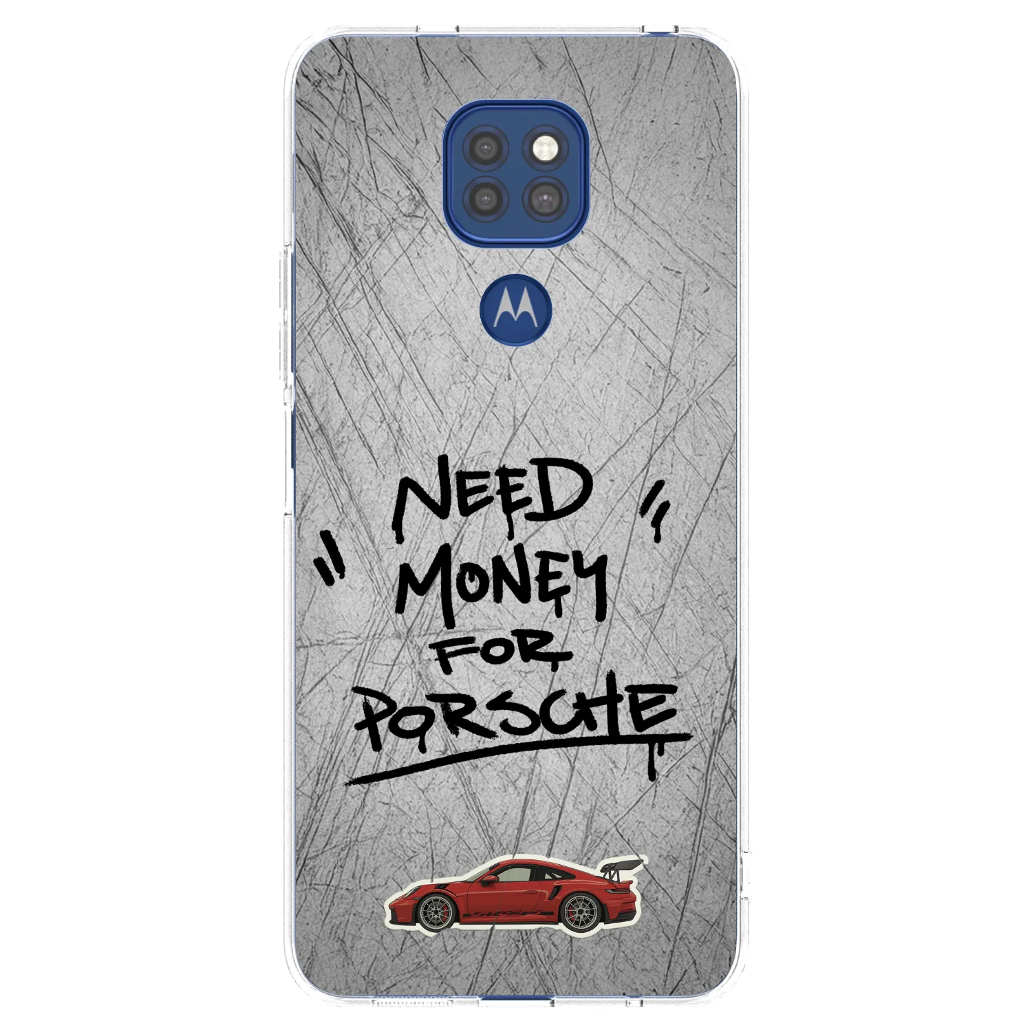 Picasee husă transparentă din silicon pentru Motorola Moto G9 Play - Grey Drift
