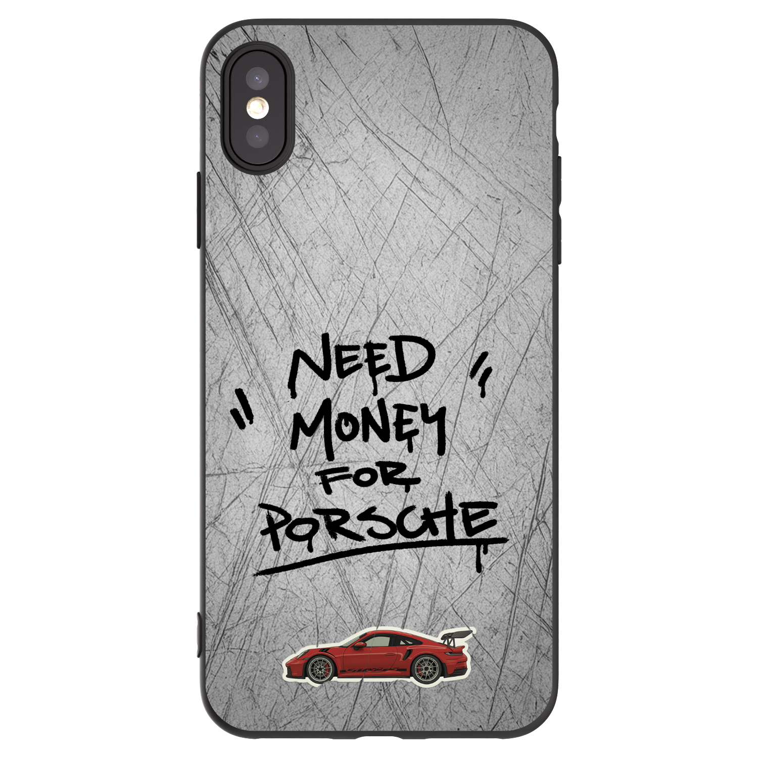 Picasee husă neagră din silicon pentru Apple iPhone XS Max - Grey Drift