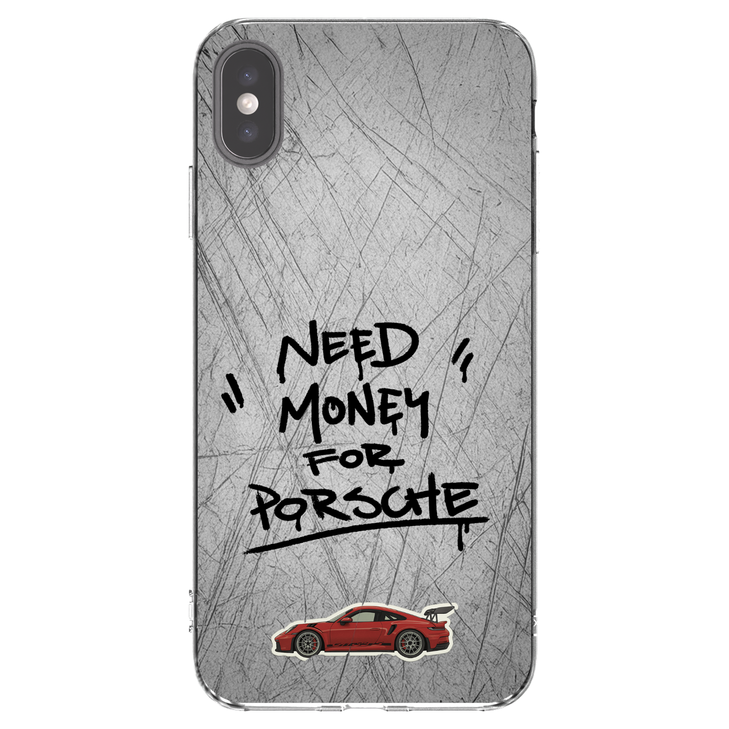 Picasee husă transparentă din silicon pentru Apple iPhone XS Max - Grey Drift
