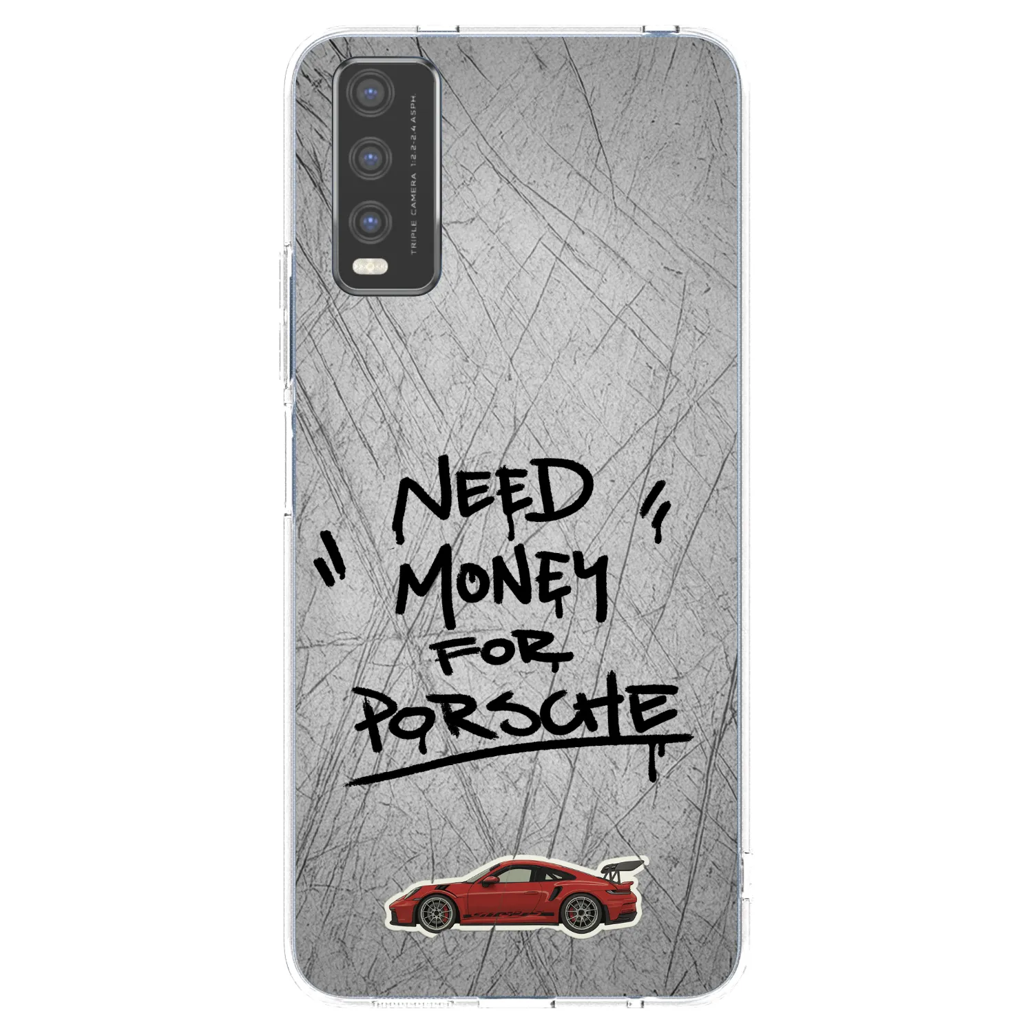 Picasee husă transparentă din silicon pentru Vivo Y20s - Grey Drift