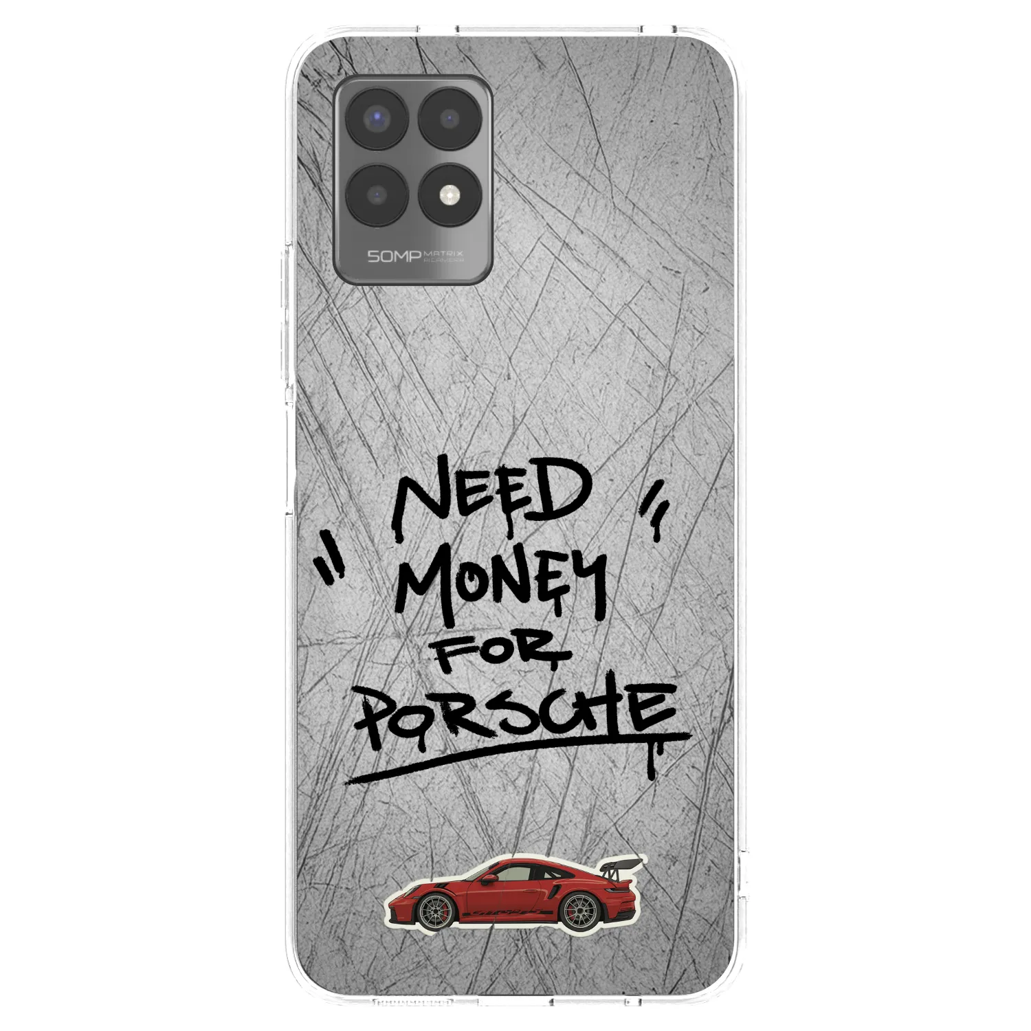 Picasee husă transparentă din silicon pentru Realme 8i - Grey Drift