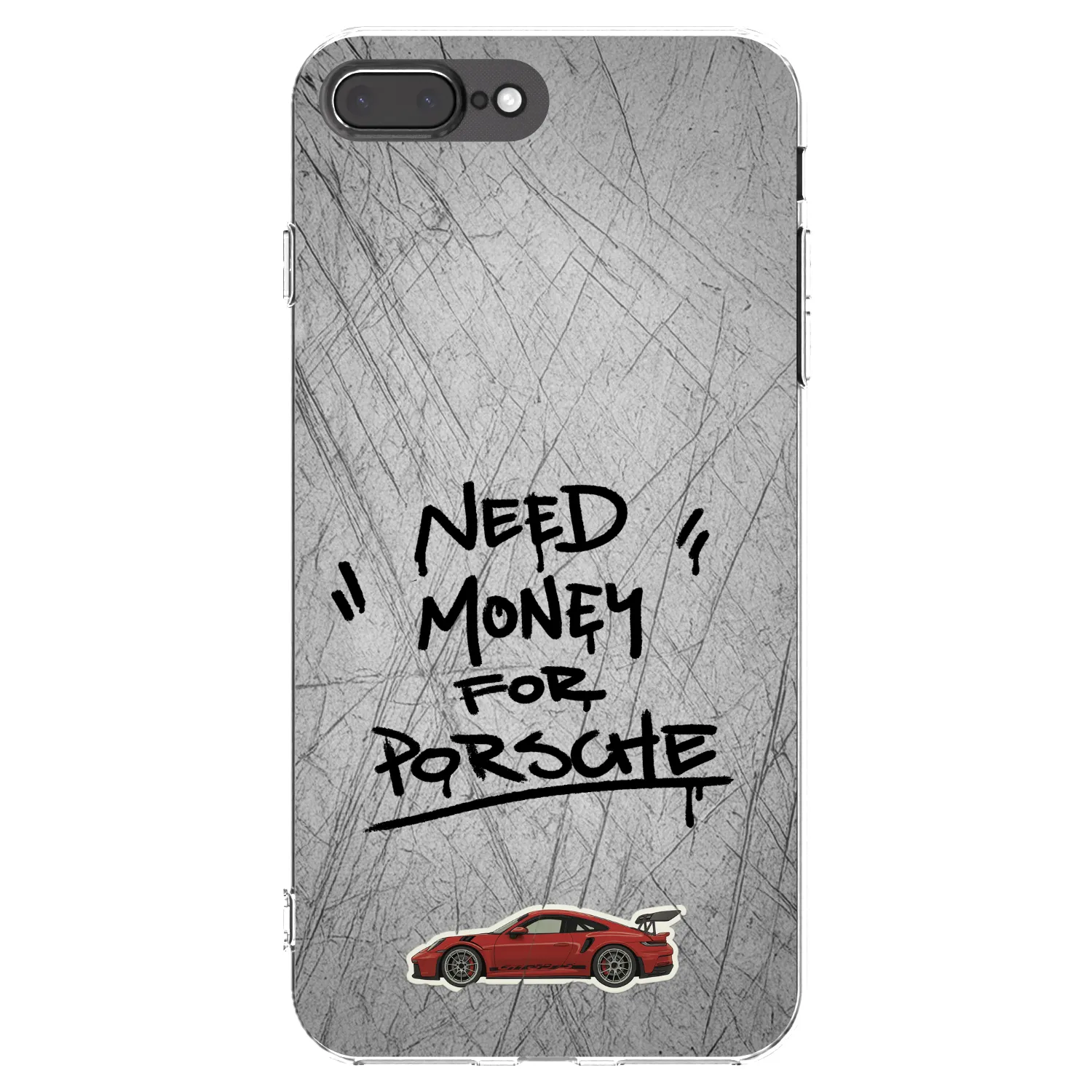 Picasee husă transparentă din silicon pentru Apple iPhone 7 Plus - Grey Drift