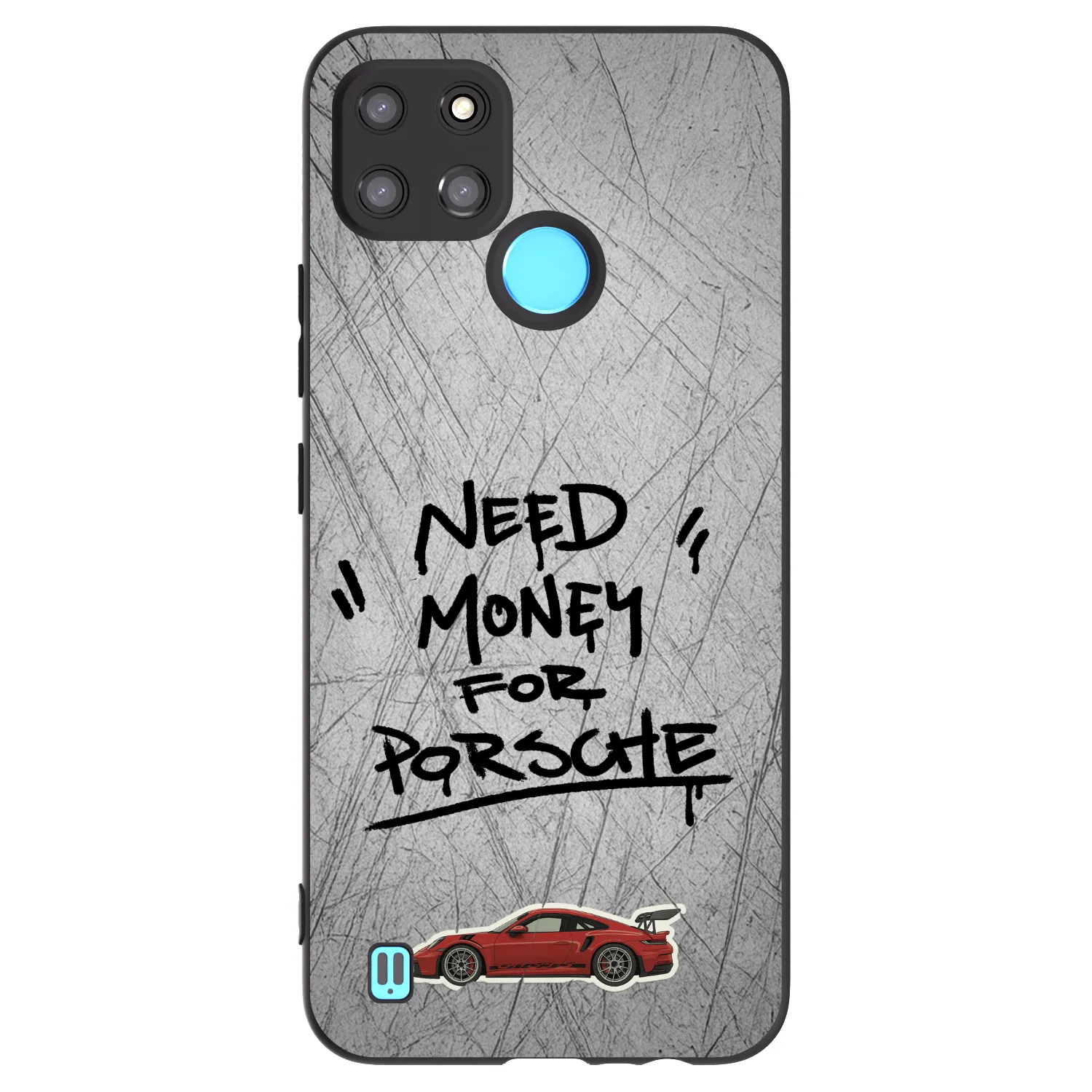 Picasee husă neagră din silicon pentru Realme C21Y - Grey Drift