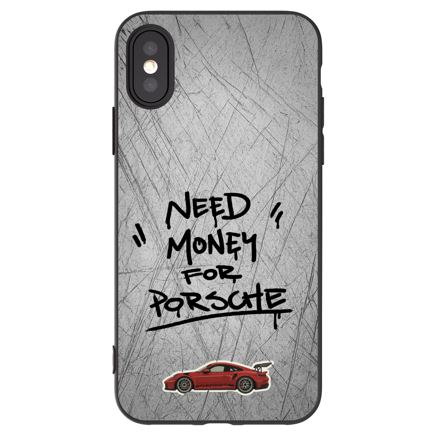 Picasee husă neagră din silicon pentru Apple iPhone X/XS - Grey Drift
