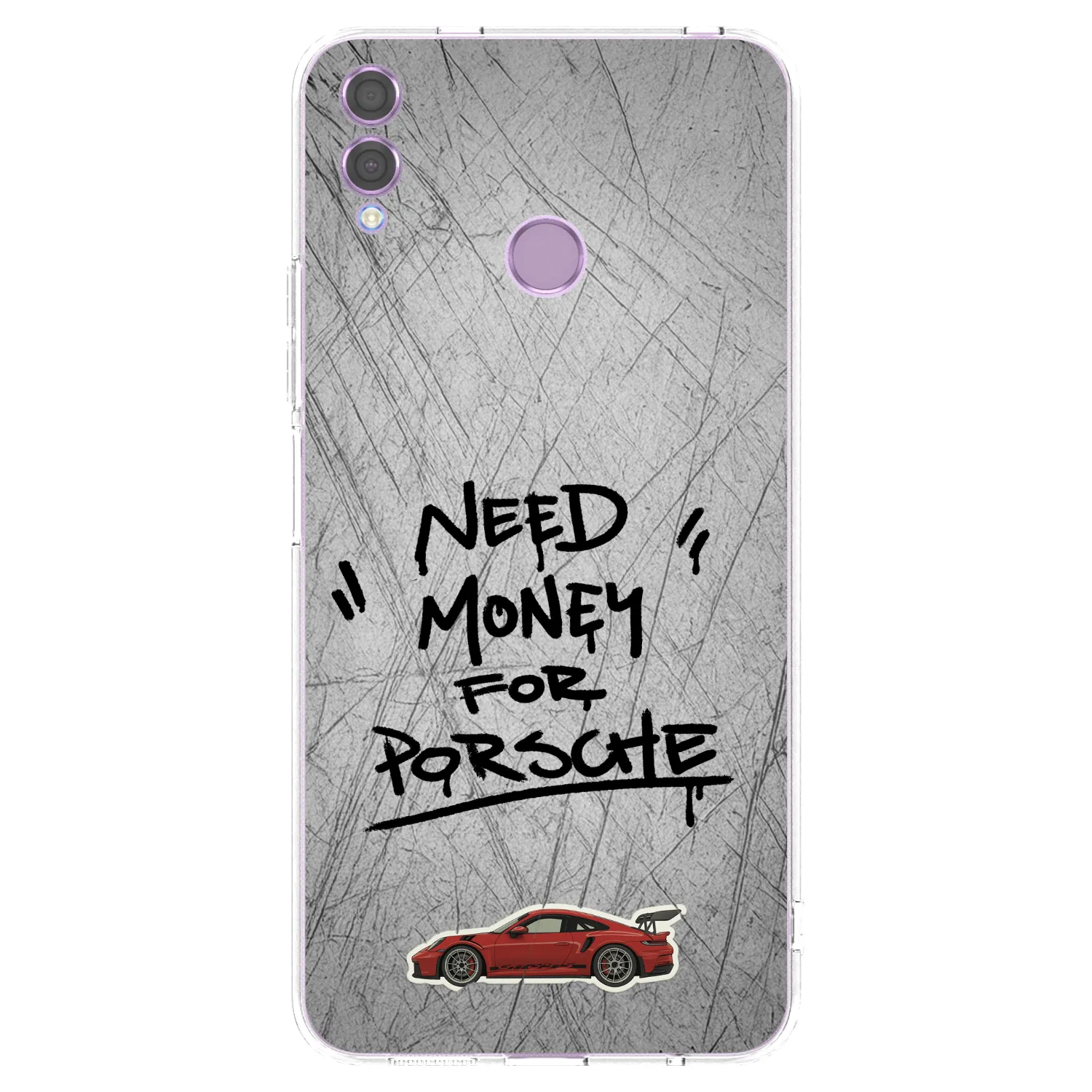 Picasee husă transparentă din silicon pentru Honor 8X - Grey Drift