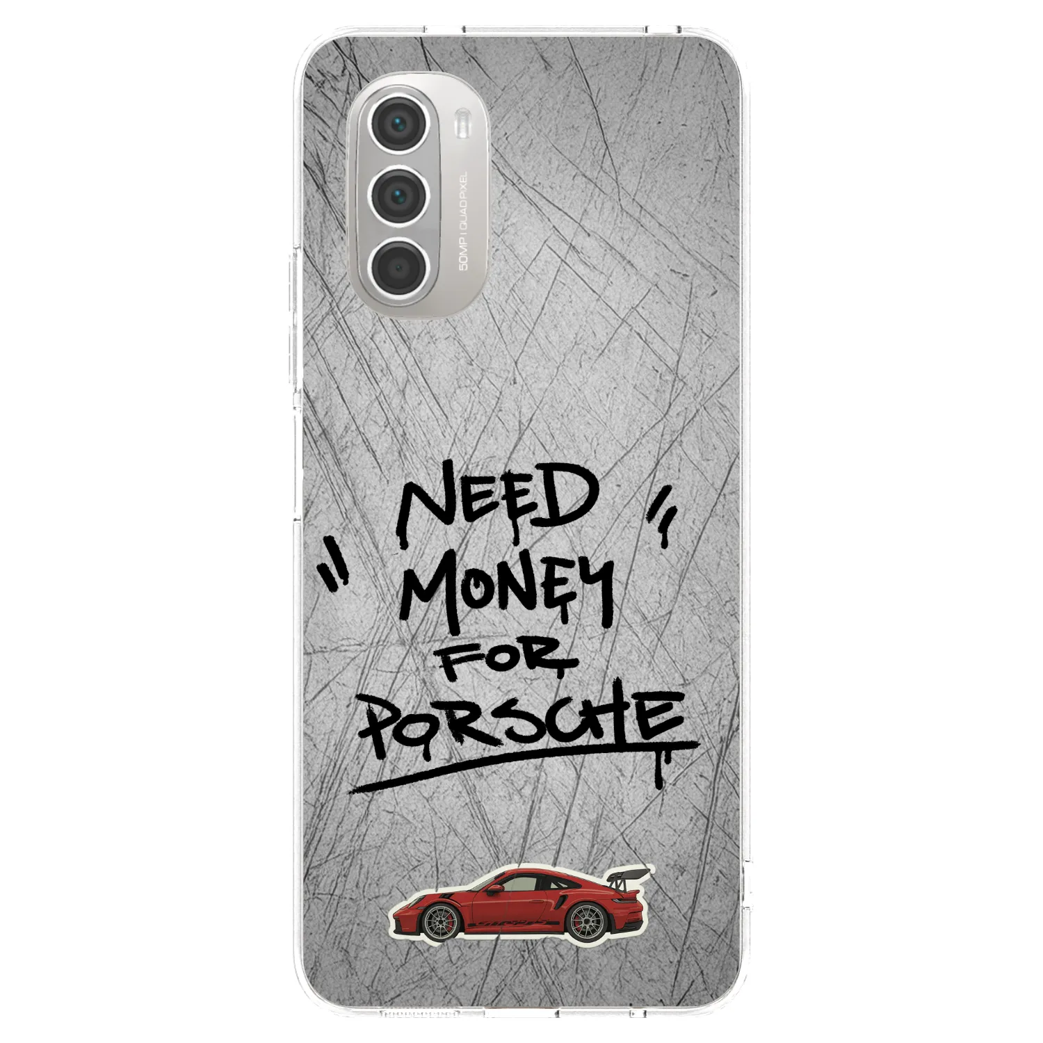 Picasee husă transparentă din silicon pentru Motorola Moto G51 - Grey Drift