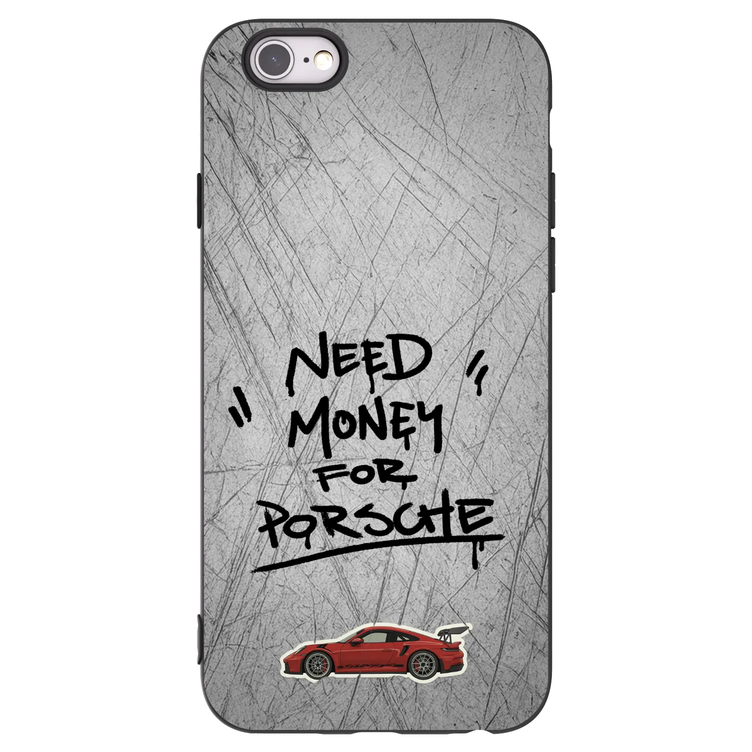 Picasee husă neagră din silicon pentru Apple iPhone 6/6S - Grey Drift
