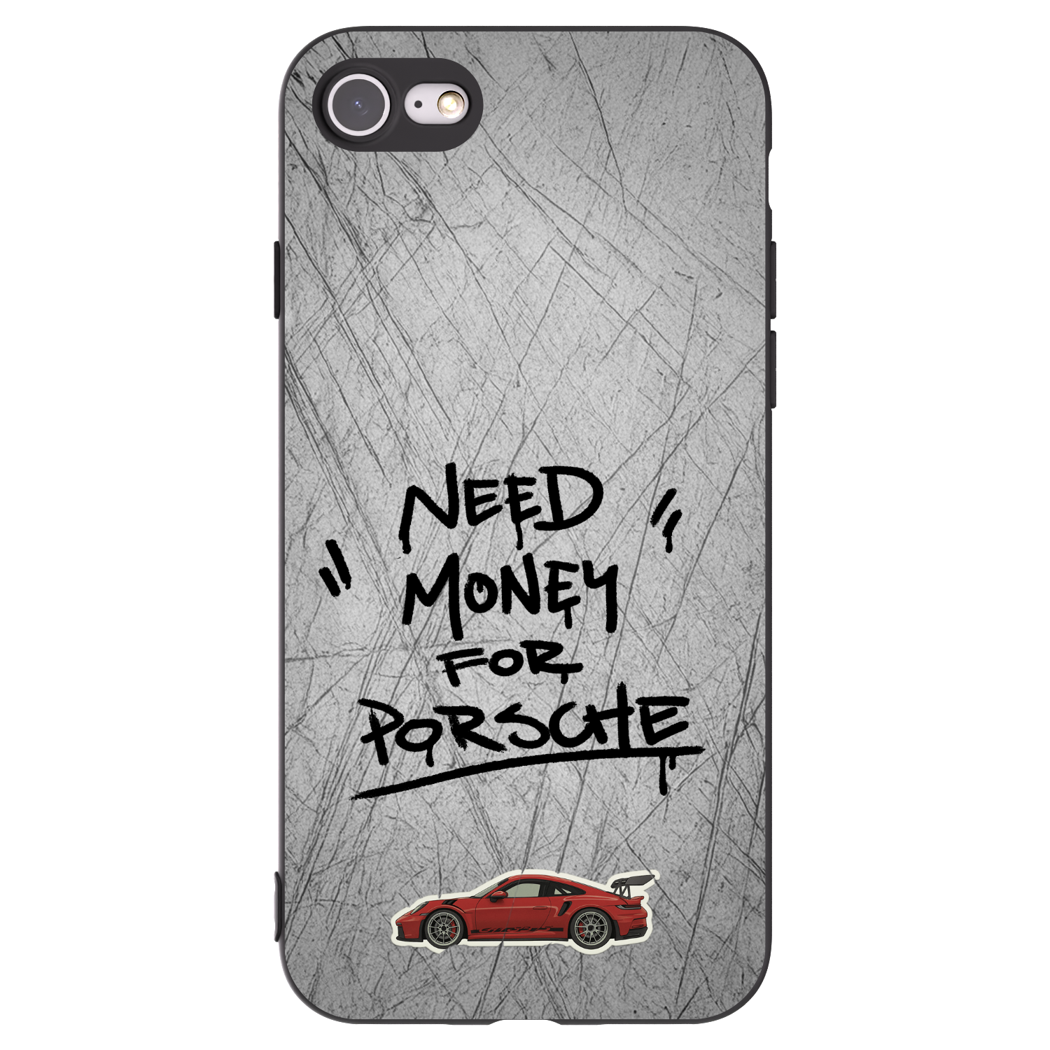 Picasee husă neagră din silicon pentru Apple iPhone 7 - Grey Drift