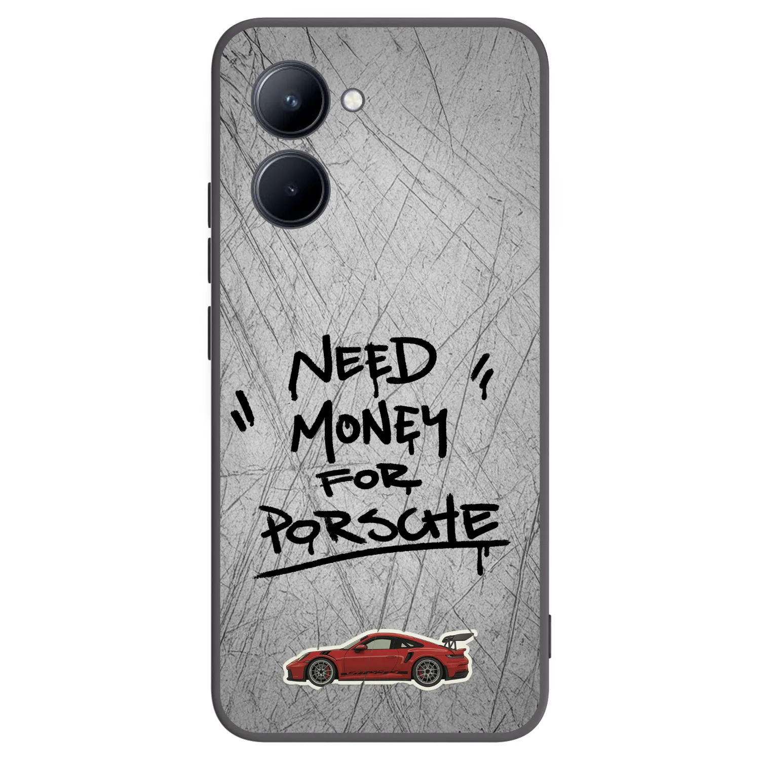 Picasee husă neagră din silicon pentru Realme C33 (2023) - Grey Drift