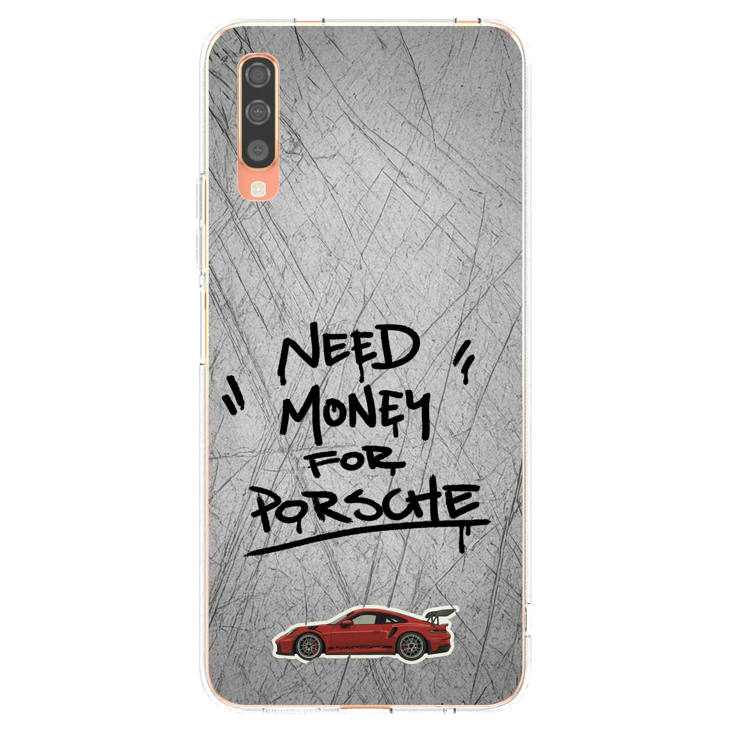Picasee husă transparentă din silicon pentru Samsung Galaxy A70 A705F - Grey Drift