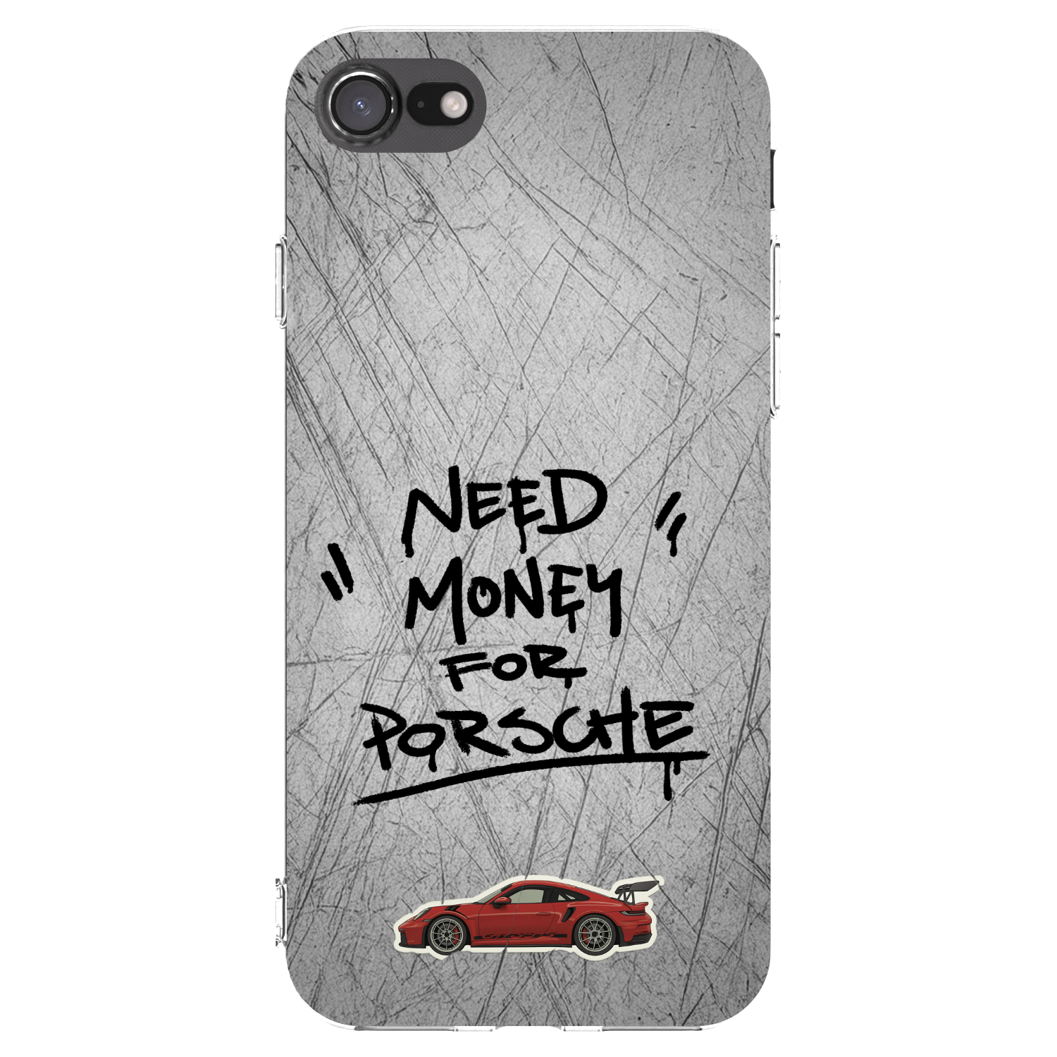 Picasee husă transparentă din silicon pentru Apple iPhone 8 - Grey Drift