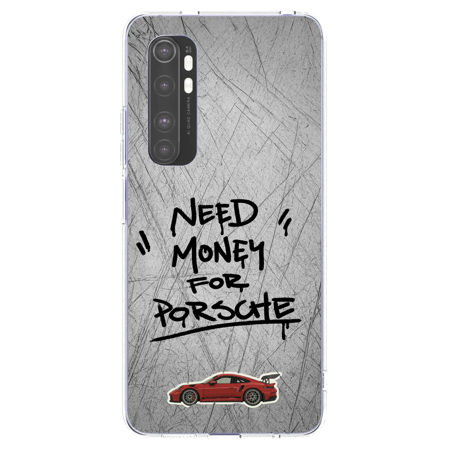 Picasee husă transparentă din silicon pentru Xiaomi Mi Note 10 Lite - Grey Drift