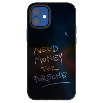 Picasee husă neagră din silicon pentru Apple iPhone 12 mini - Neon Nights