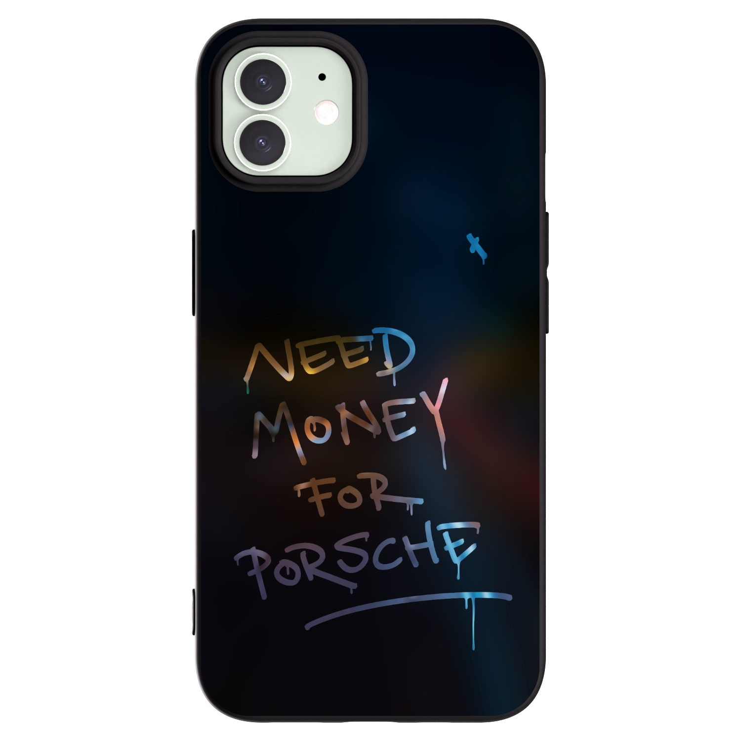 Picasee husă neagră din silicon pentru Apple iPhone 12 - Neon Nights