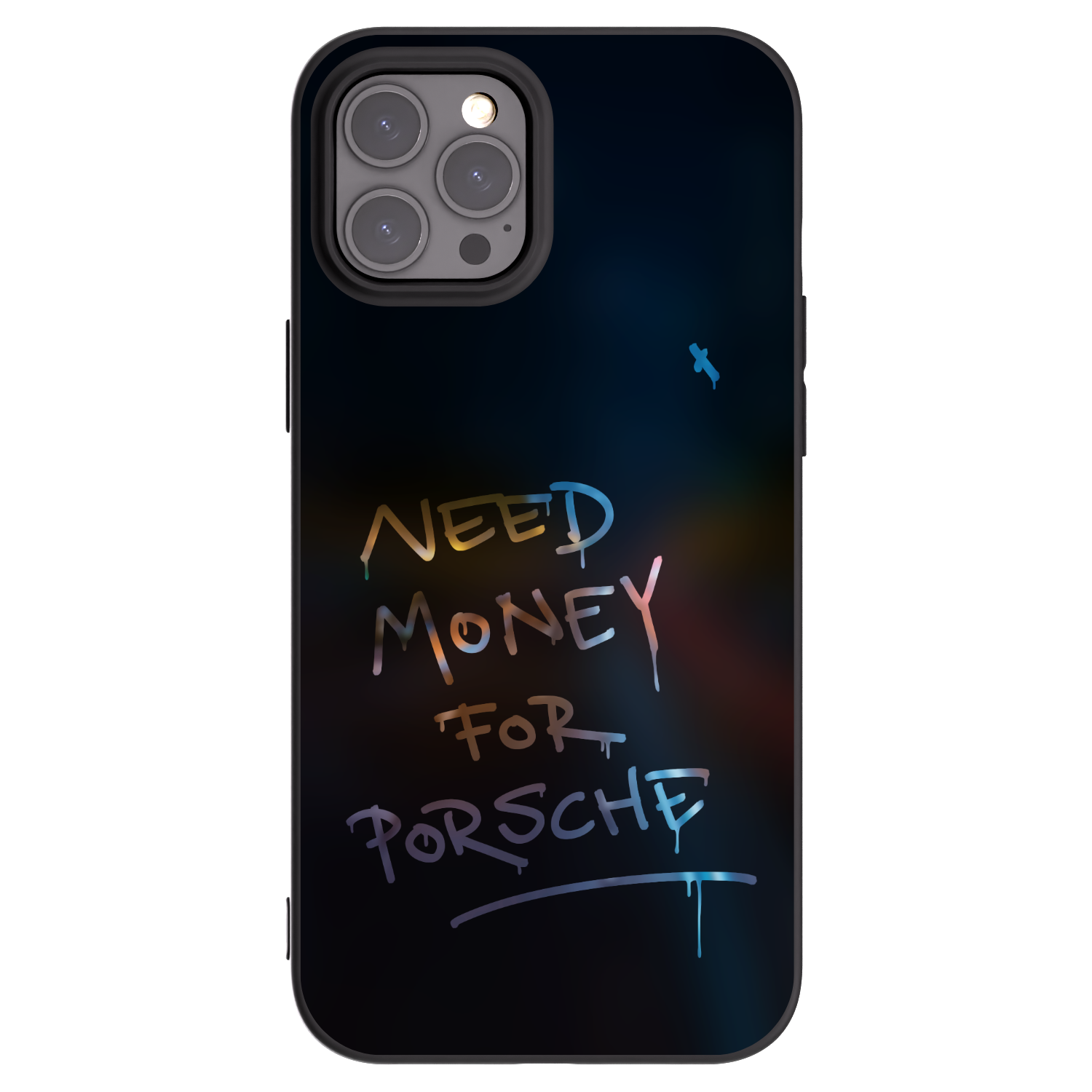 Picasee husă neagră din silicon pentru Apple iPhone 12 Pro Max - Neon Nights