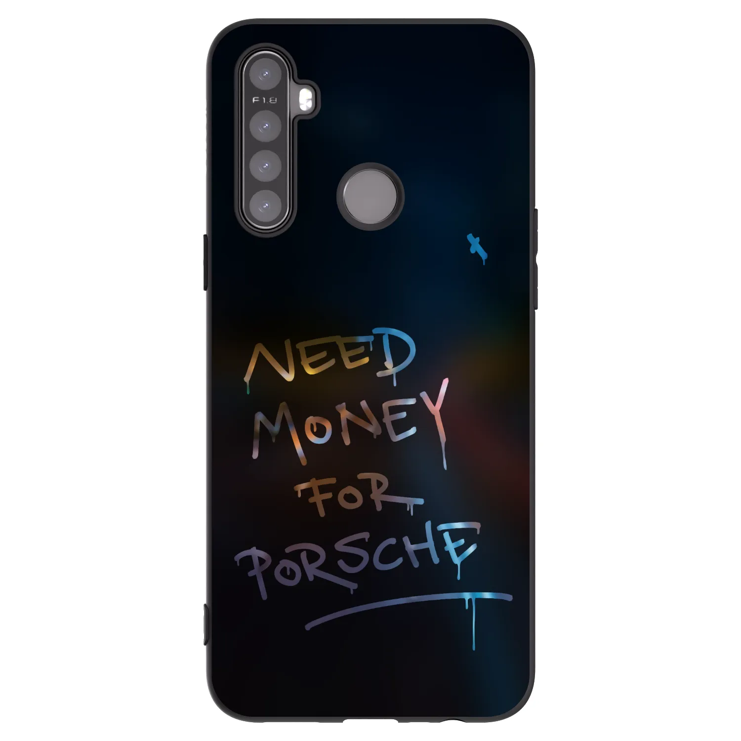 Picasee husă neagră din silicon pentru Realme 5 - Neon Nights