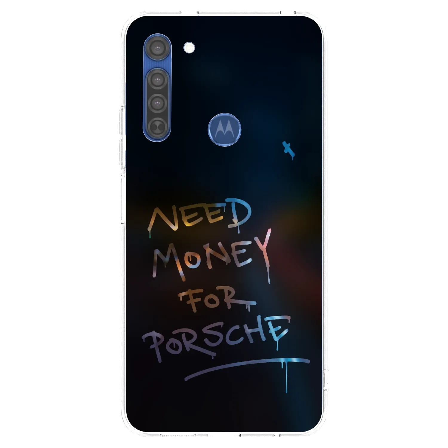 Picasee husă transparentă din silicon pentru Motorola Moto G8 - Neon Nights