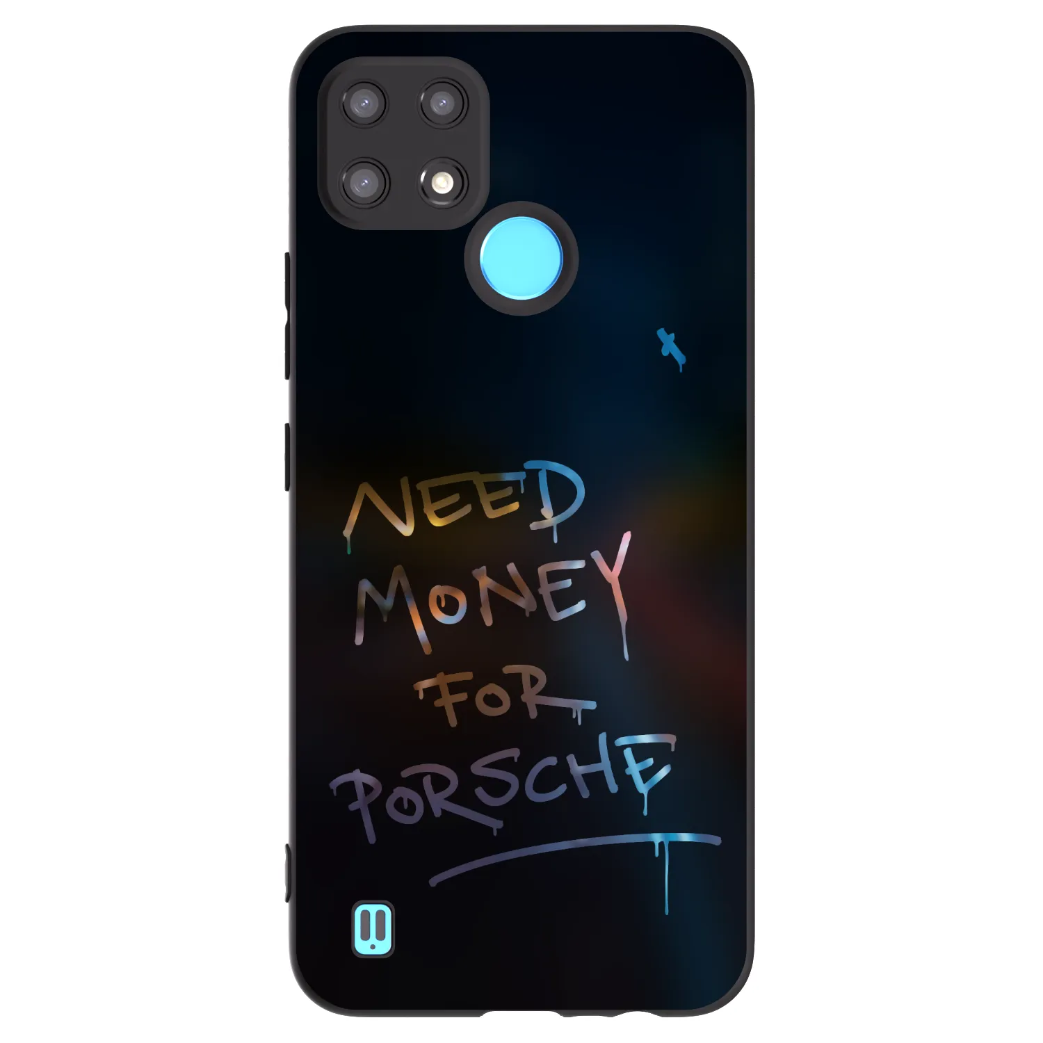 Picasee husă neagră din silicon pentru Realme C21 - Neon Nights