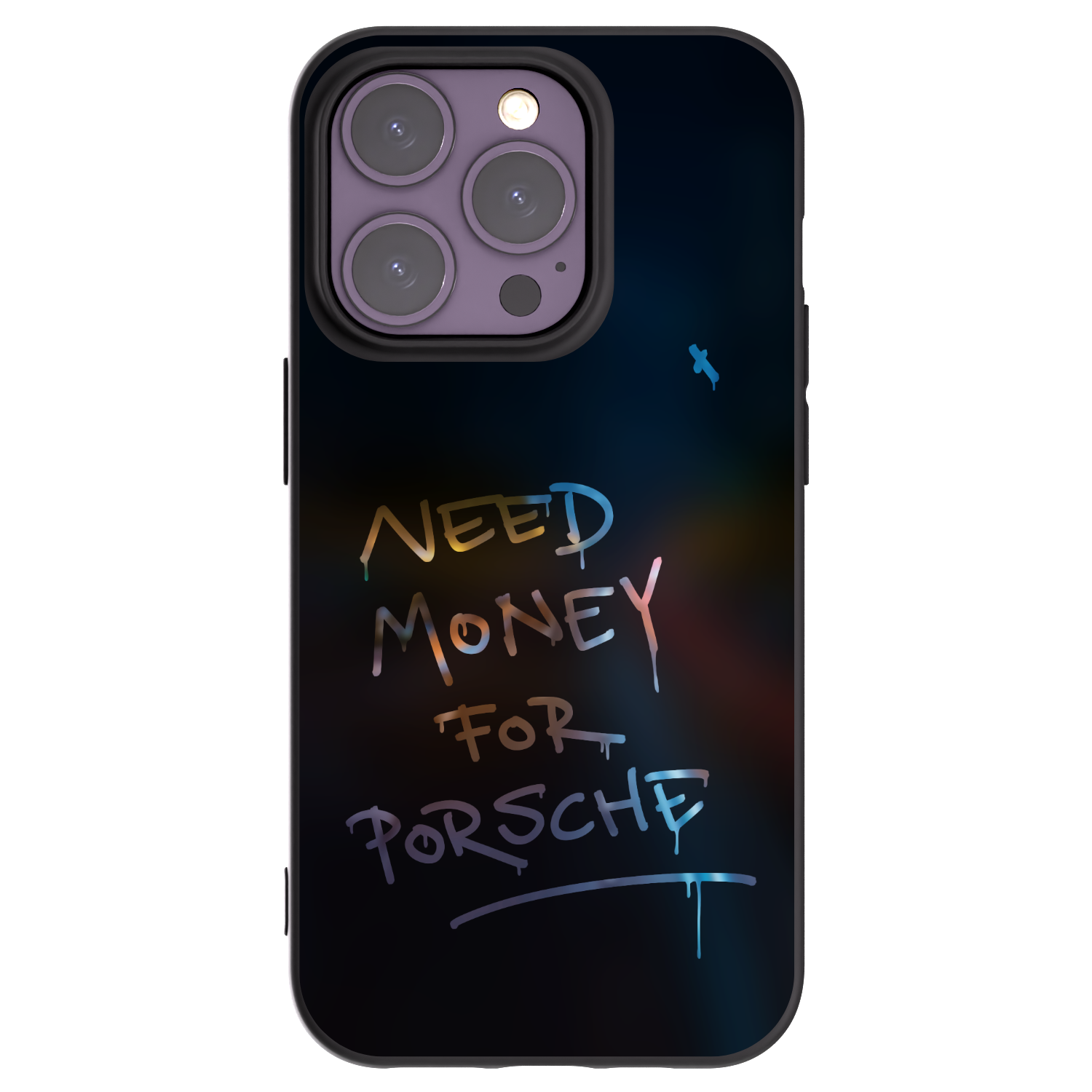 Picasee husă neagră din silicon pentru Apple iPhone 14 Pro - Neon Nights