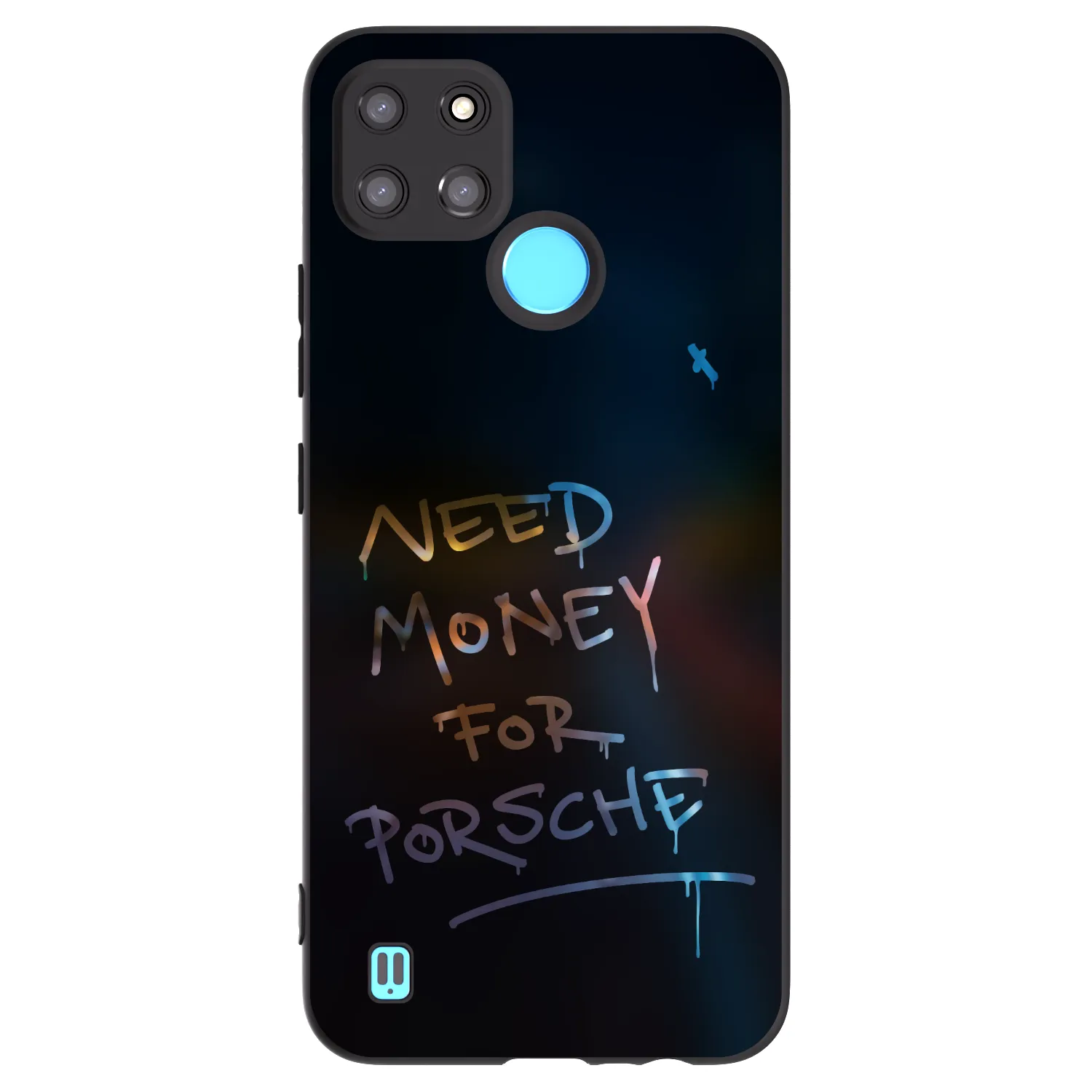 Picasee husă neagră din silicon pentru Realme C21Y - Neon Nights