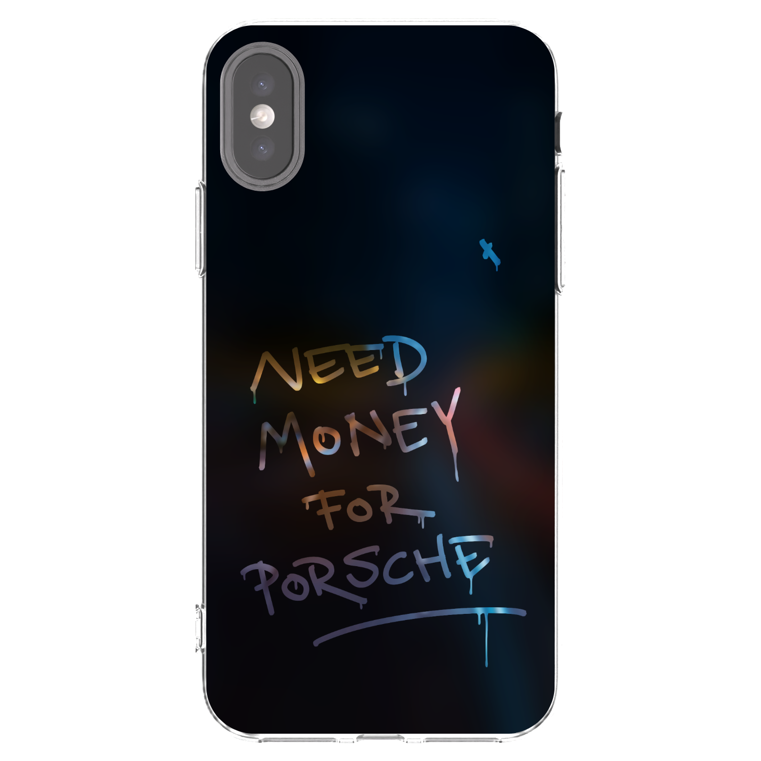 Picasee husă transparentă din silicon pentru Apple iPhone X/XS - Neon Nights