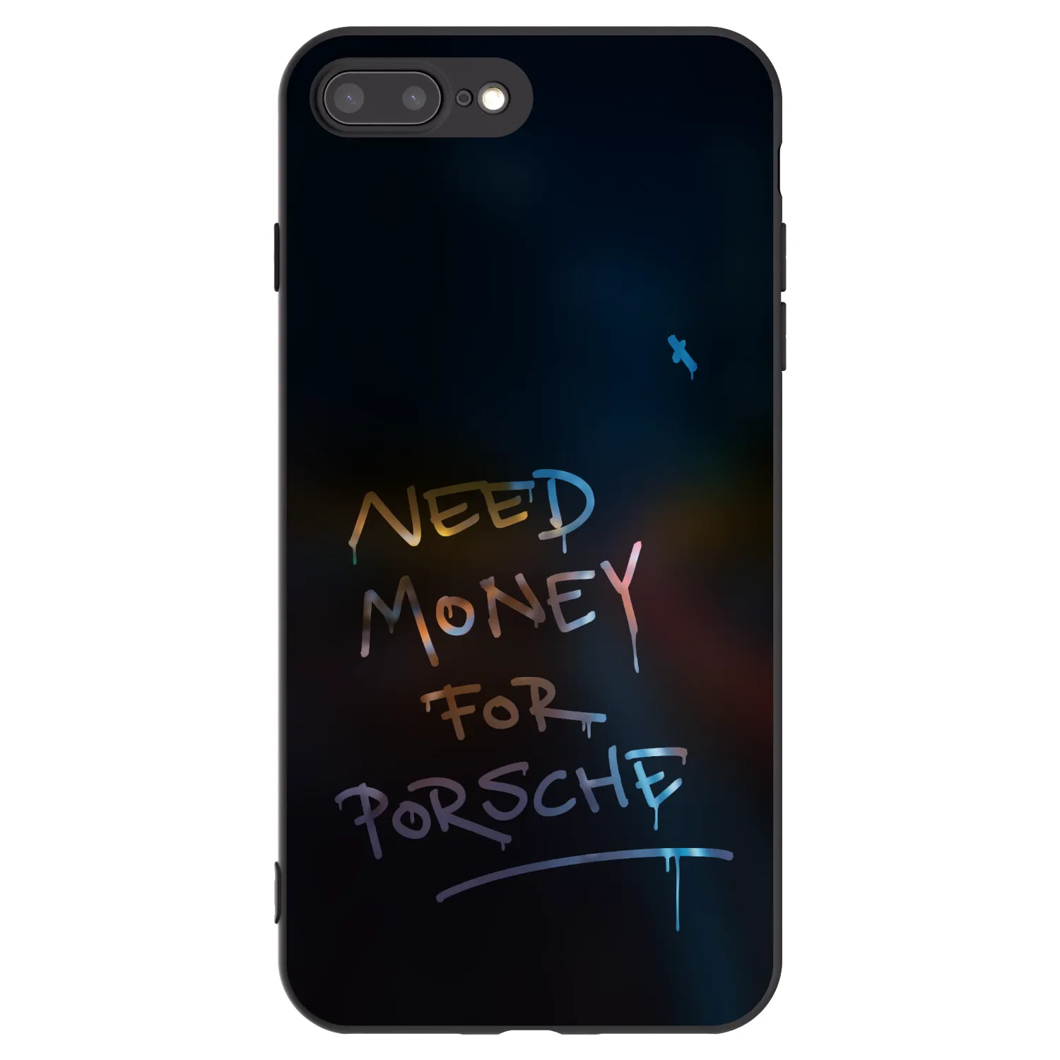 Picasee husă neagră din silicon pentru Apple iPhone 7 Plus - Neon Nights